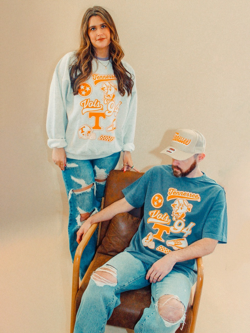 Underground Original Design: Tennessee Vols Collage Oversized 90s Sweatshirt