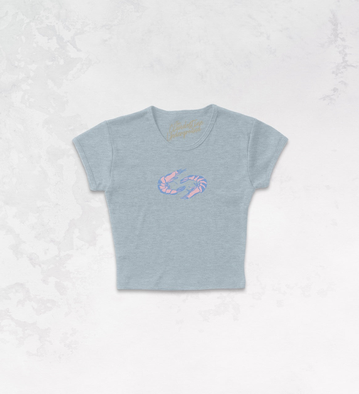 Underground Original Design: Two Little Shrimp, Summer Micro-Ribbed Baby Tee