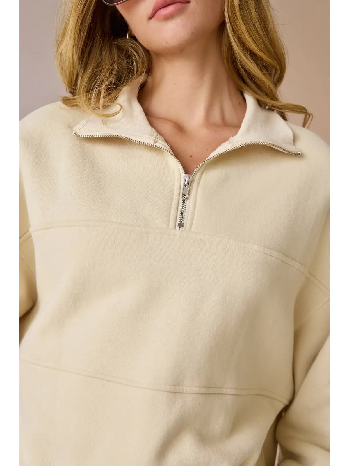 Valerie Half-Zip Oversized Pullover