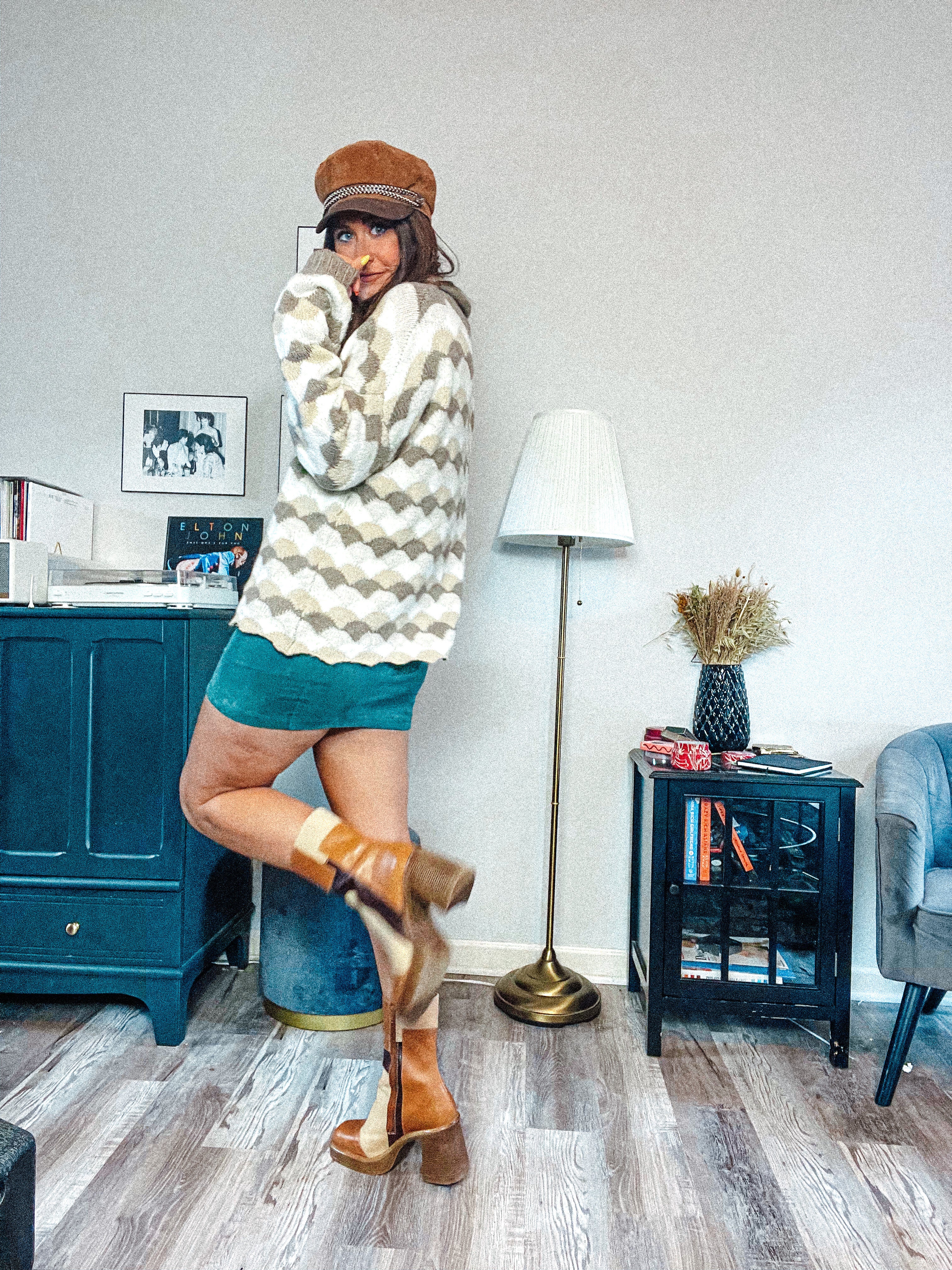 Cozy Monochromatic Turtleneck Sweater