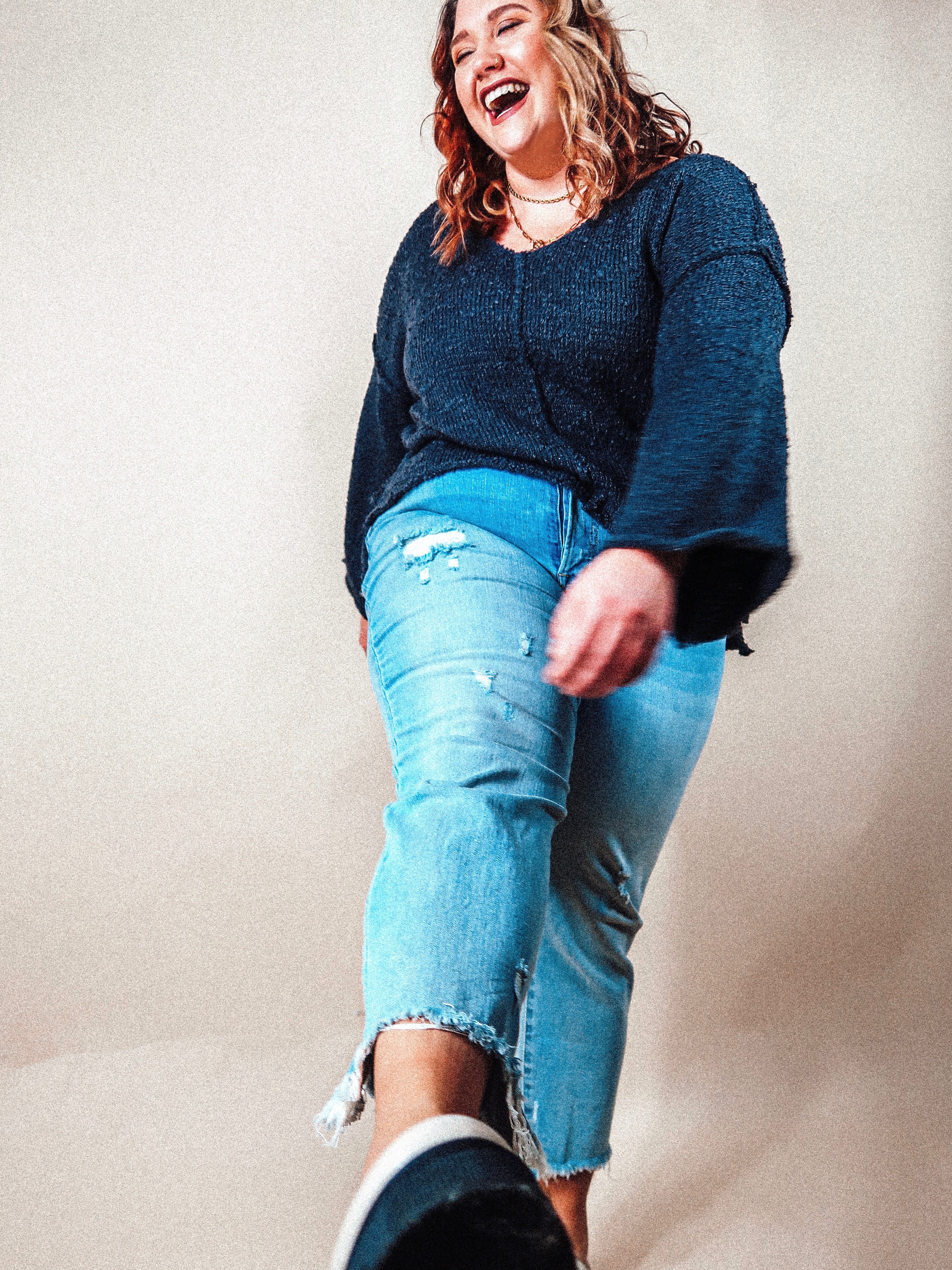 JJ Charcoal Sweater | Curvy