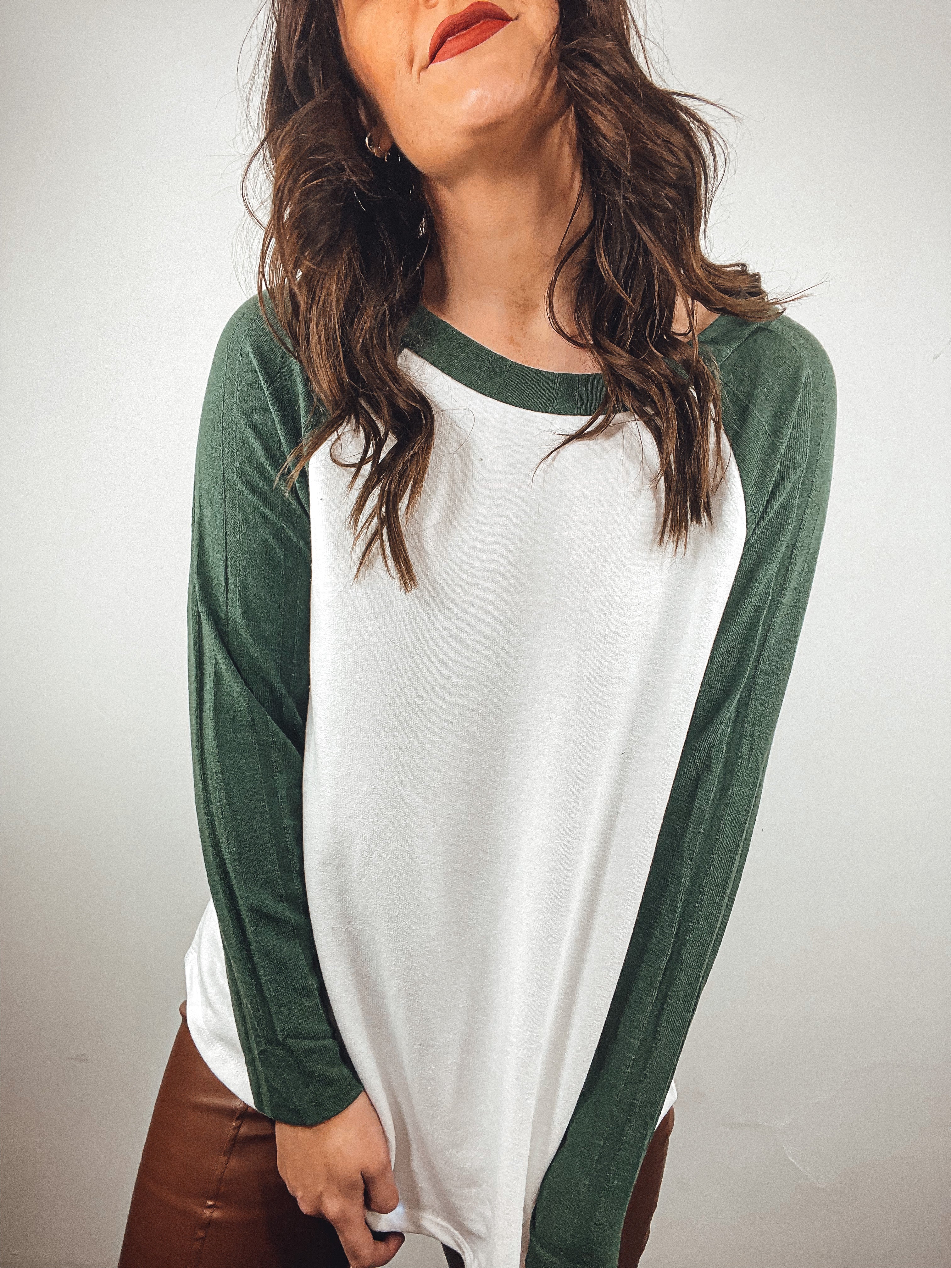 Cozy Oversized Raglan Top