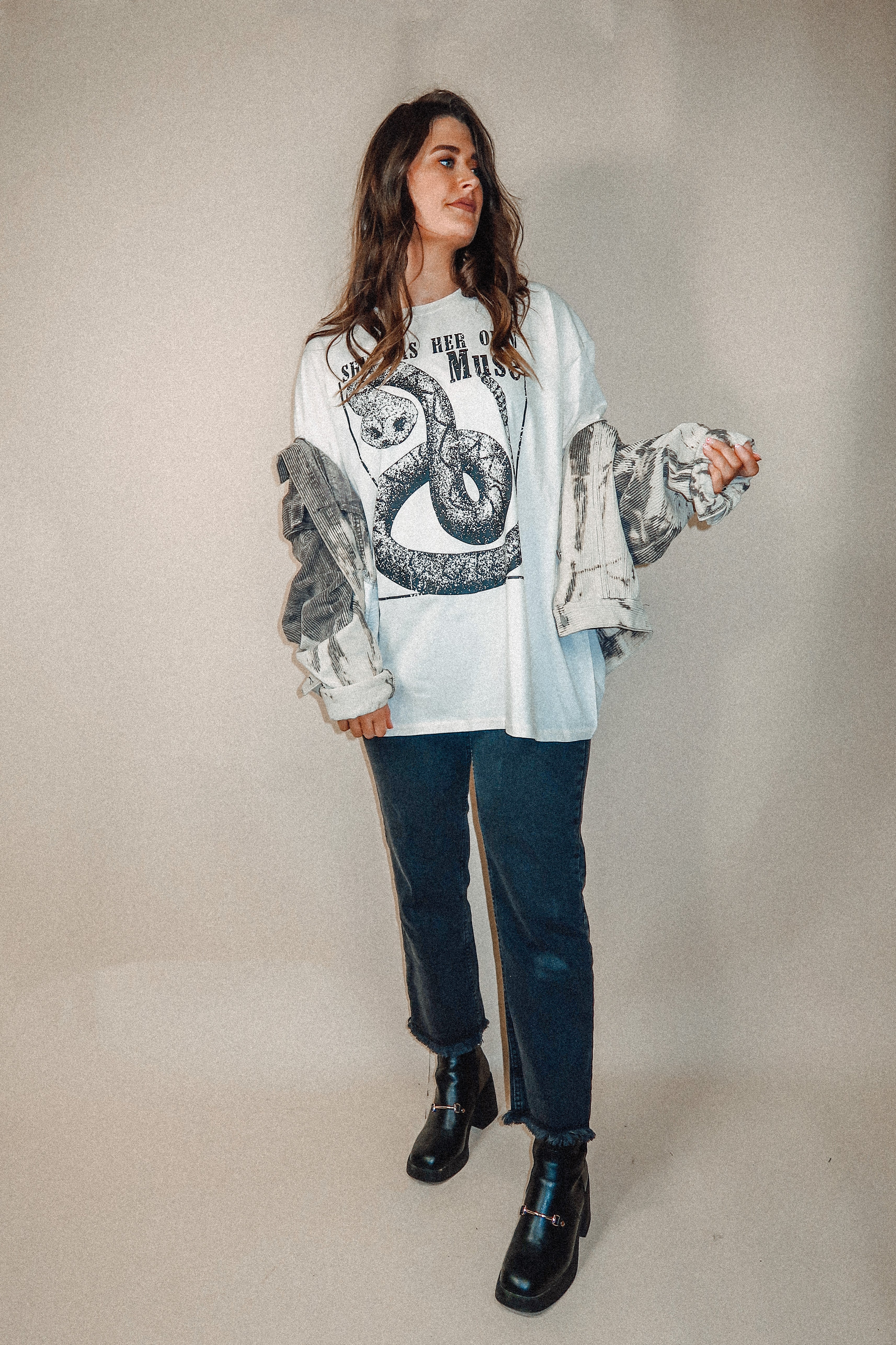 Ombré Corduroy Oversized Jacket