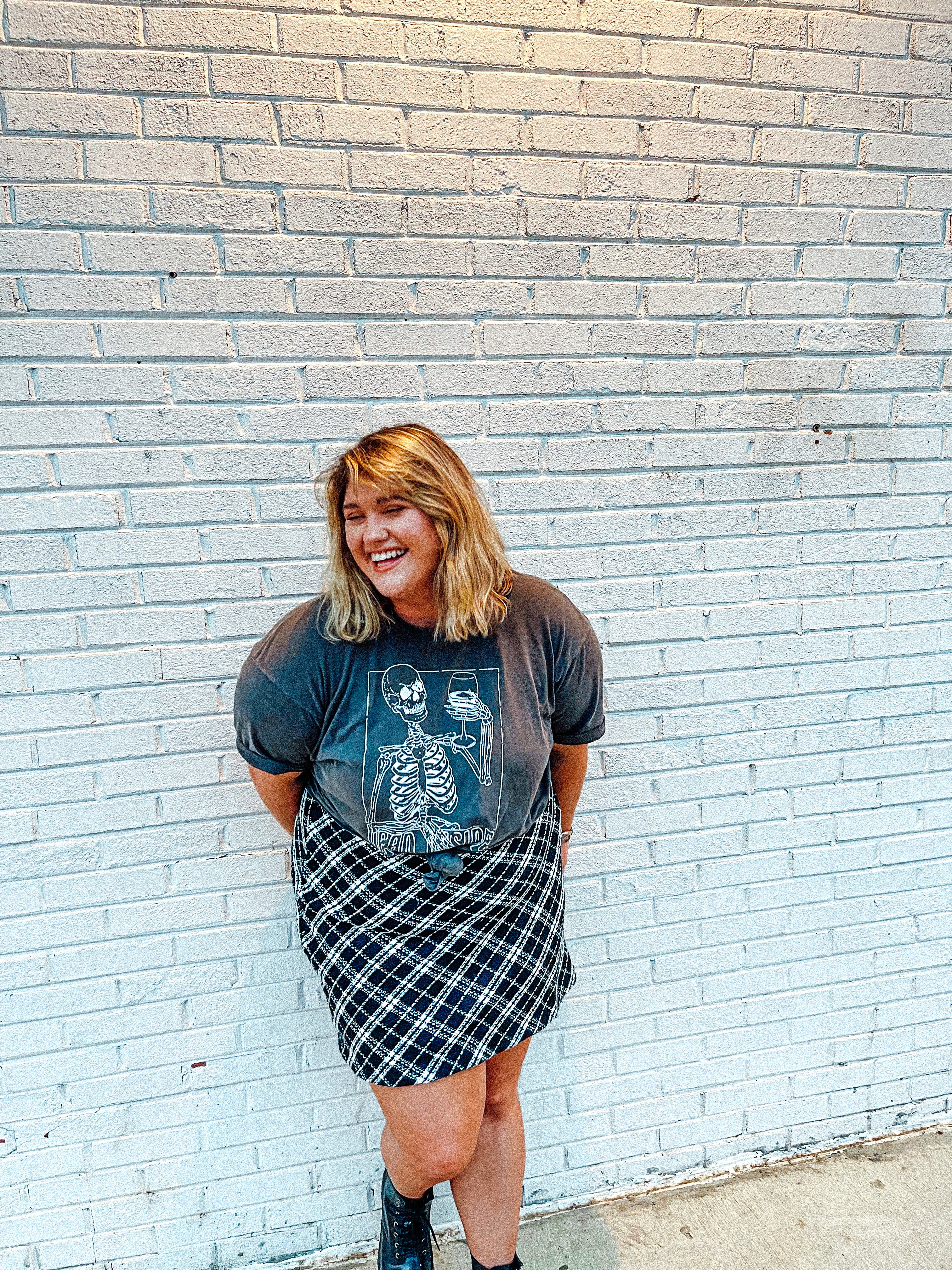 Plaid Tweed Skirt | Curvy