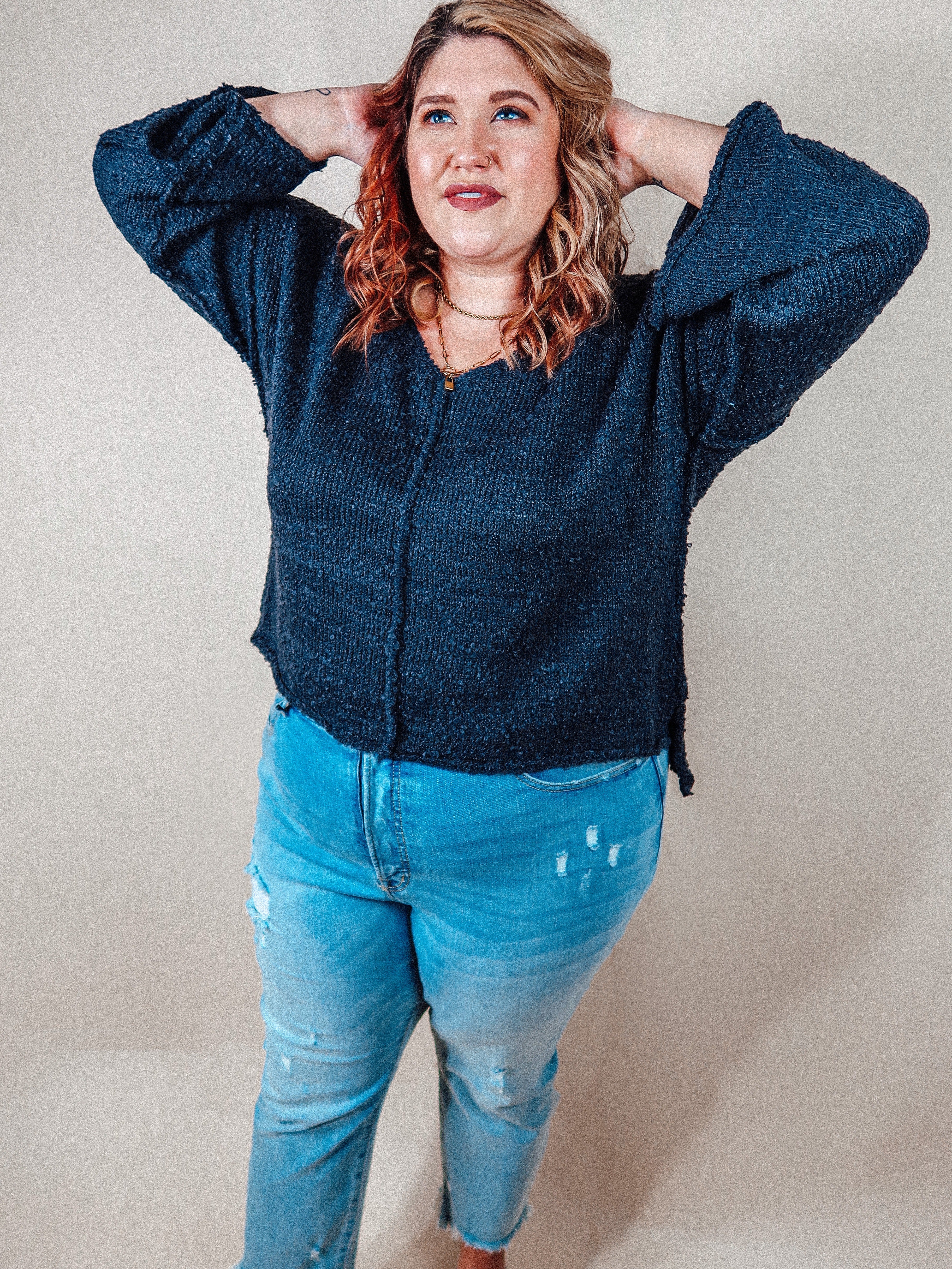 JJ Charcoal Sweater | Curvy
