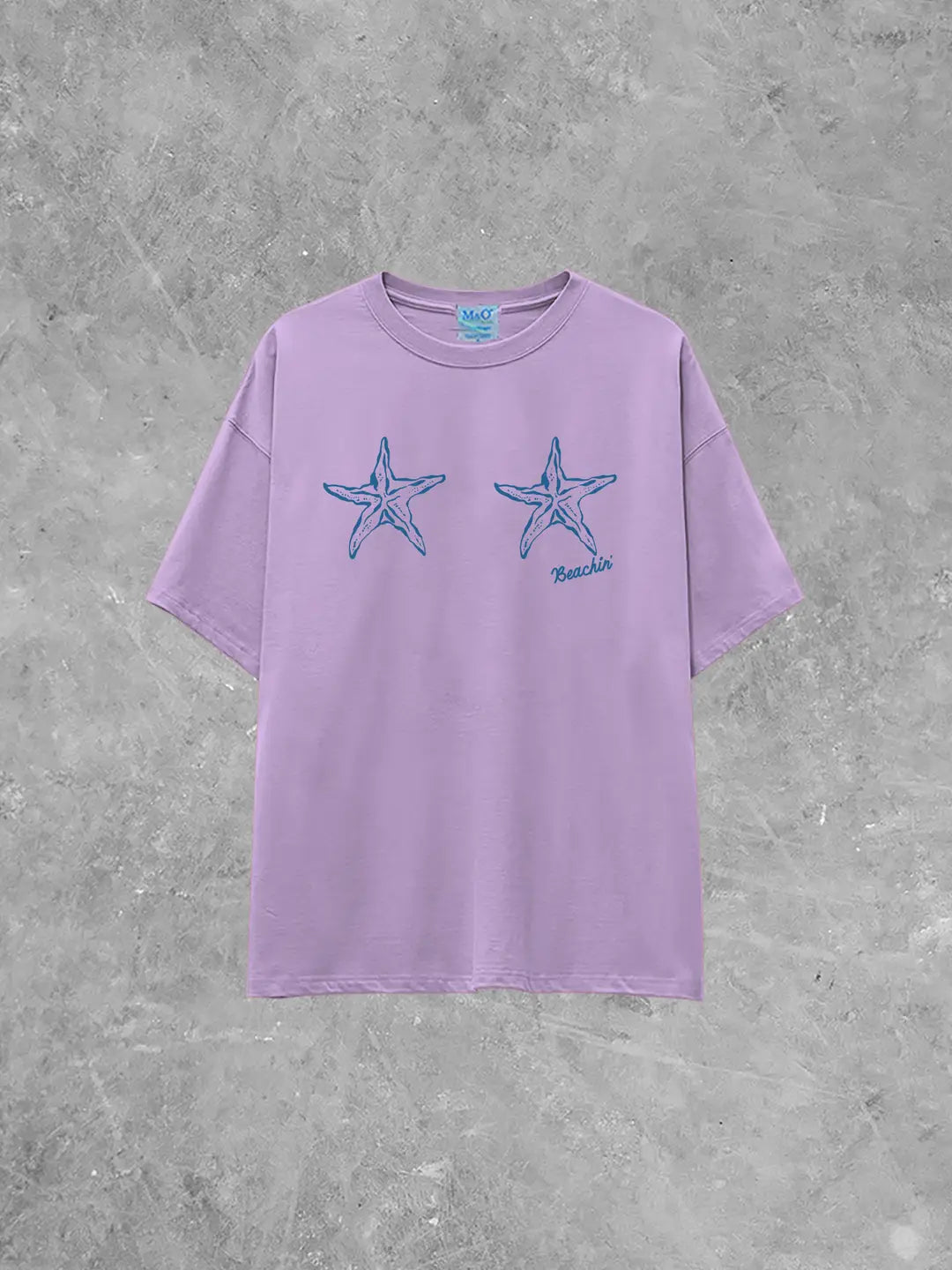 Underground Original Design: Starfish Bra, Beachin' Summer Lightweight M&O Cotton TShirt