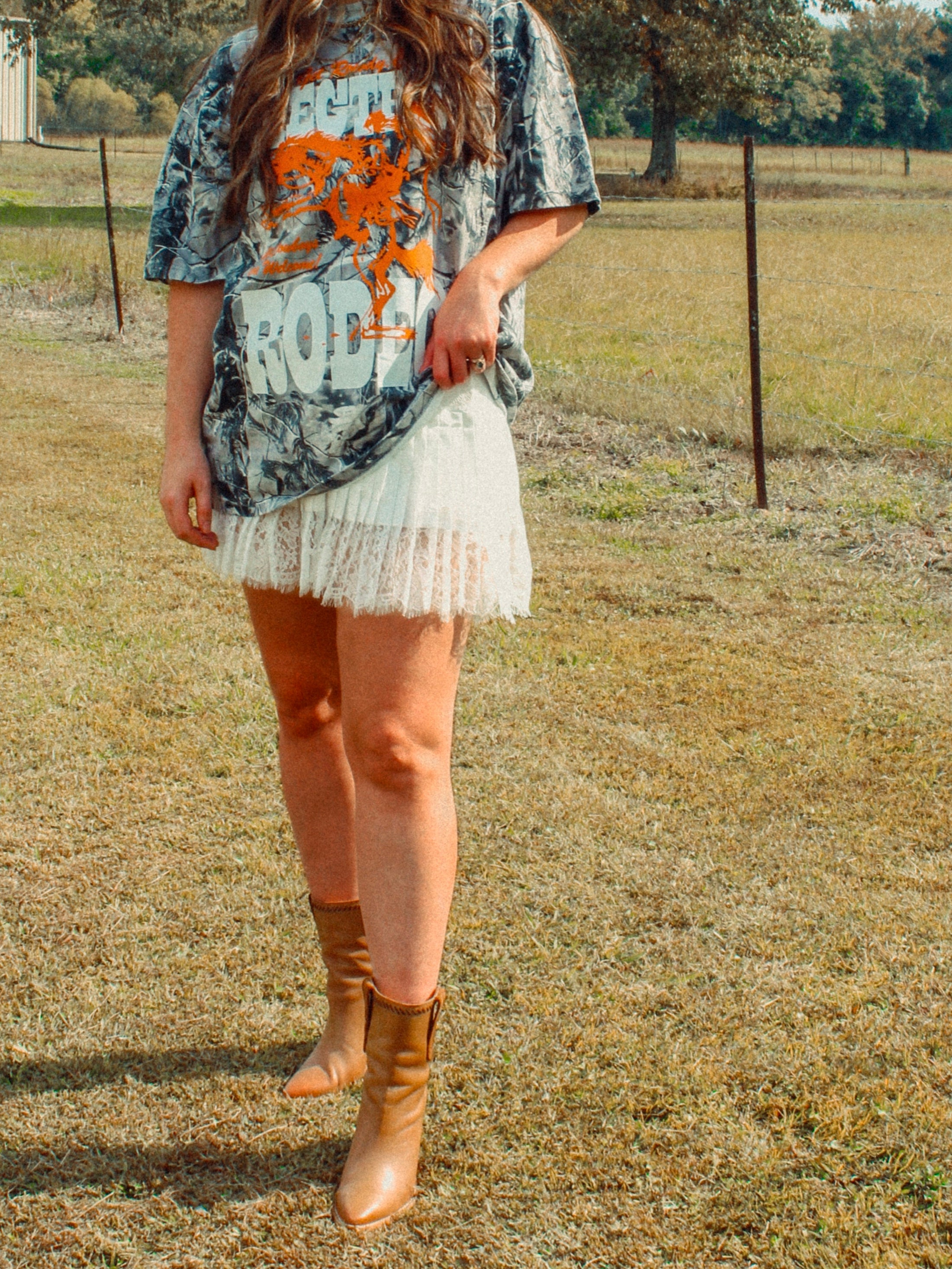 Lace Detail Slip Skirt