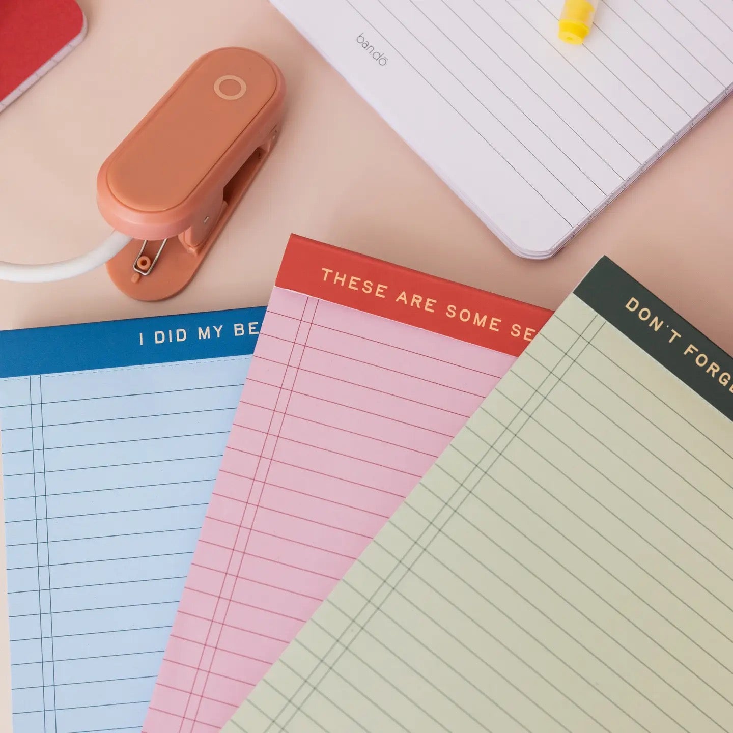 Multi color 3 Pack Legal Notepads