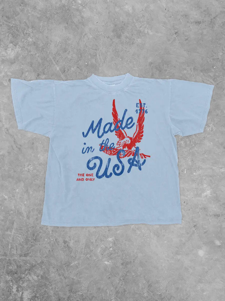 Made in the USA, Americana BC Boxy Cotton T-Shirt