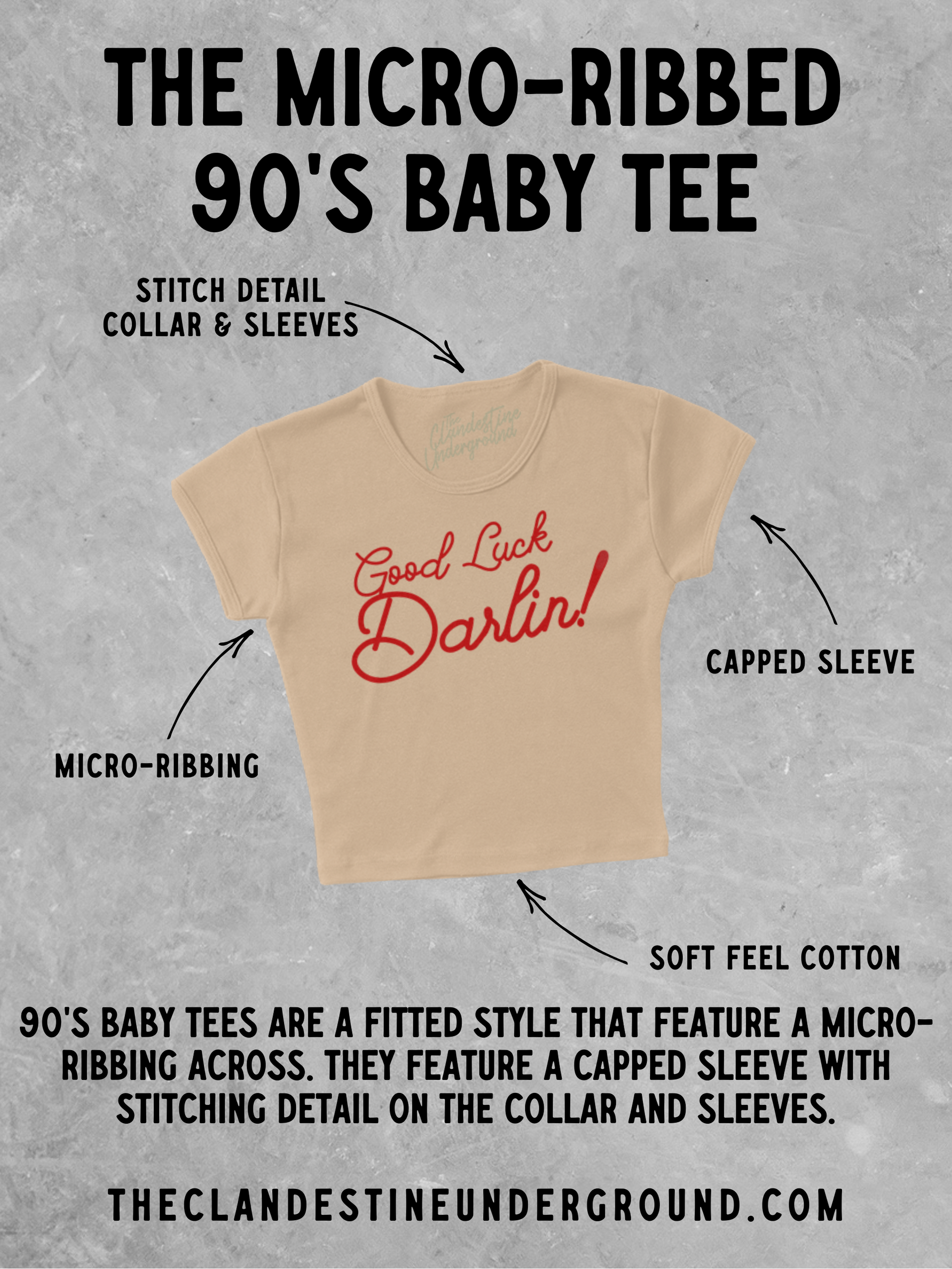 Underground Original Design: Meet Me at the Tailgate! (Red) Micro-Ribbed Baby Tee