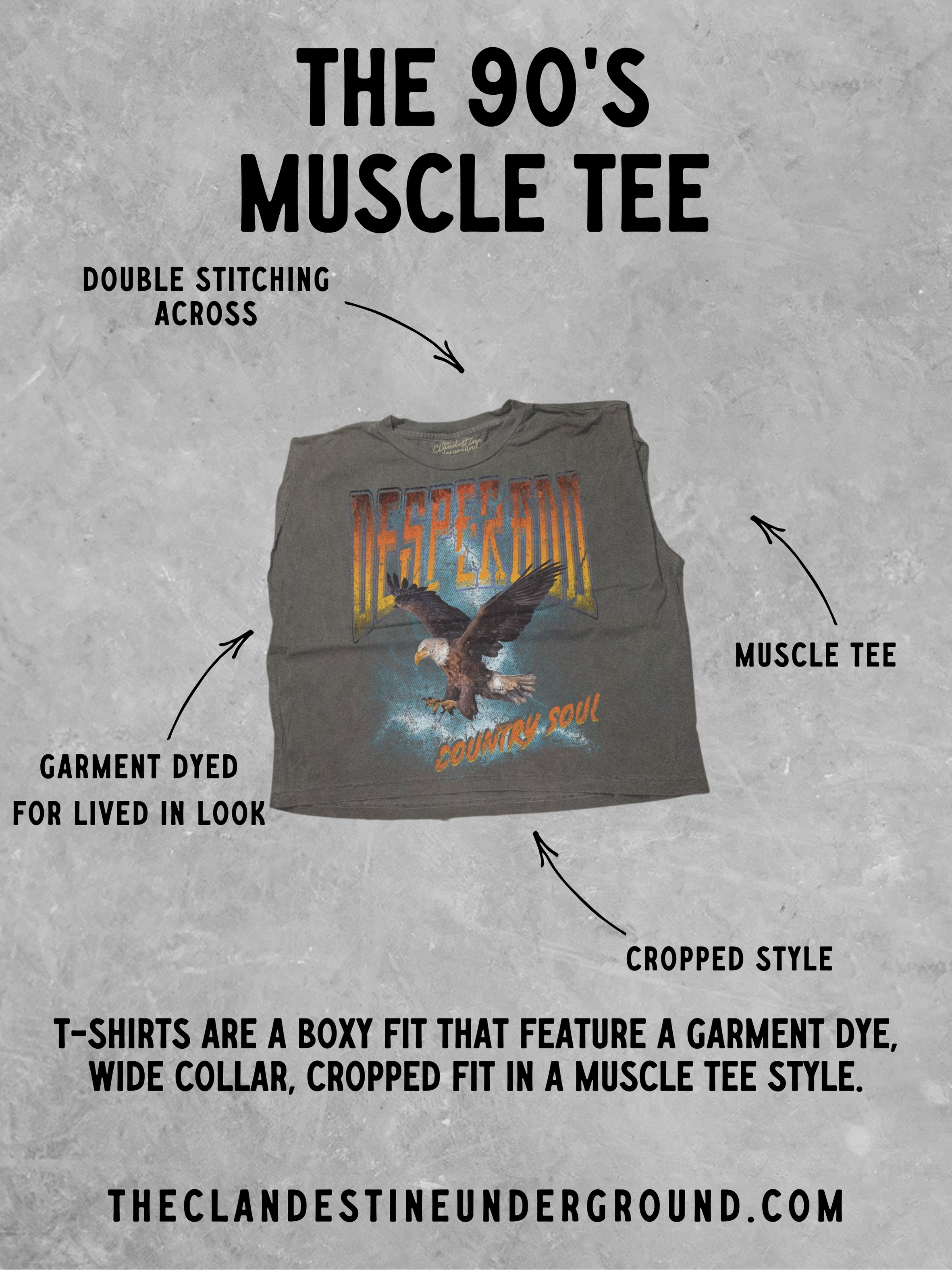 America's Favorite, American Sweetheart Cropped Muscle Tank