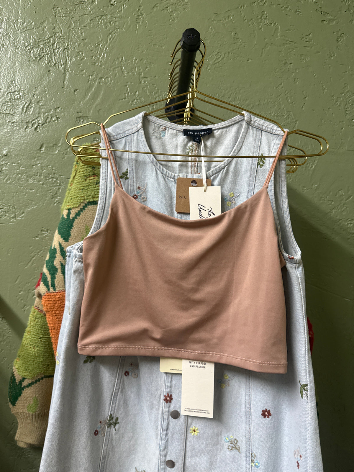 Spaghetti Strap Cropped Layering Tank