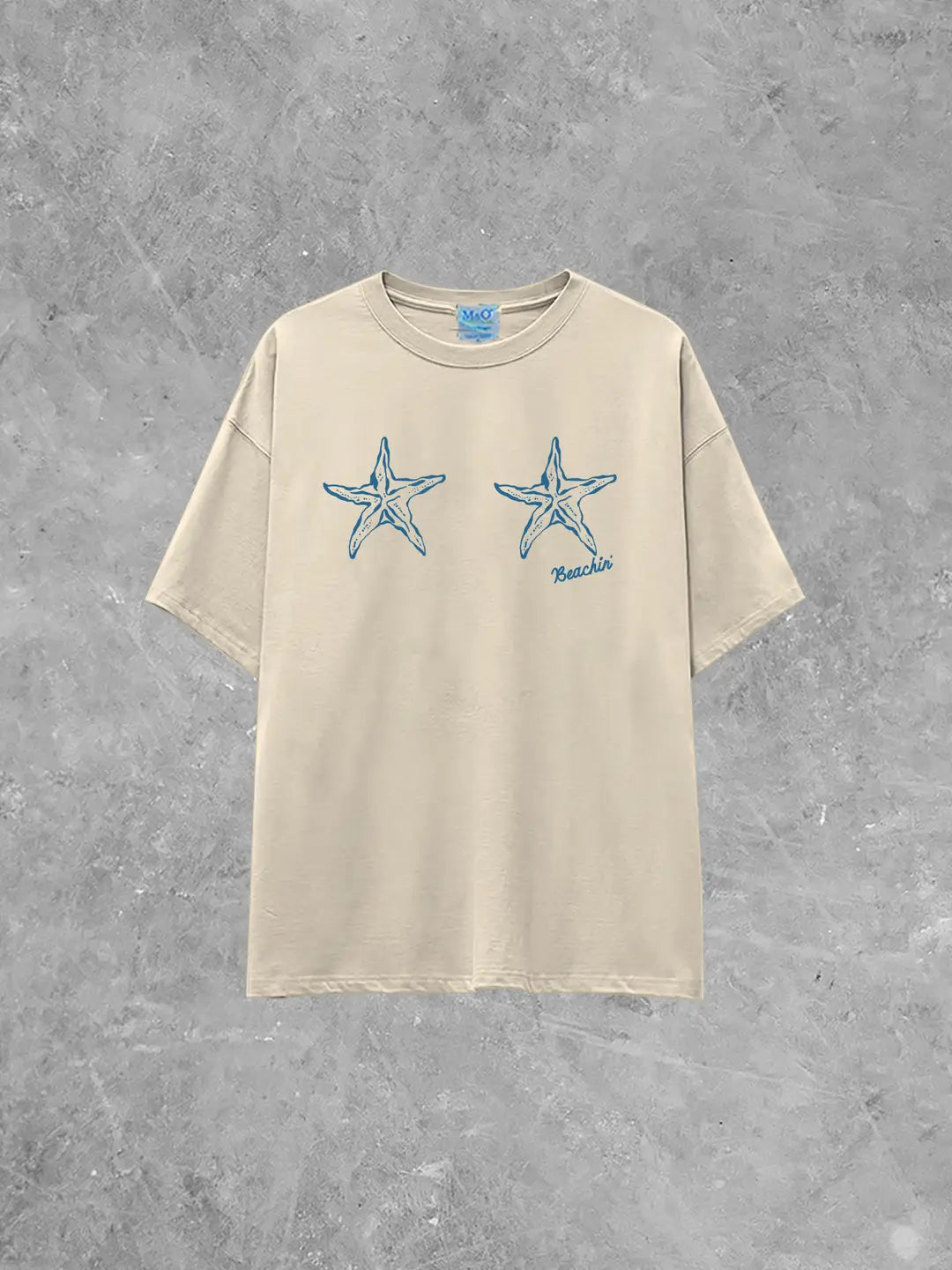 Underground Original Design: Starfish Bra, Beachin' Summer Lightweight M&O Cotton TShirt