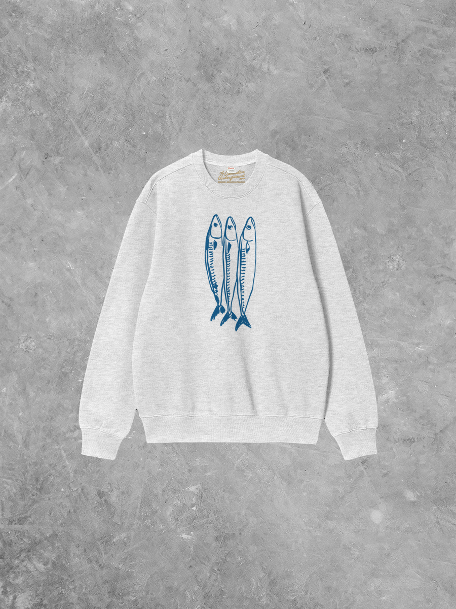 Underground Original Design: Three Little Fish Boxy Cotton Sweatshirt
