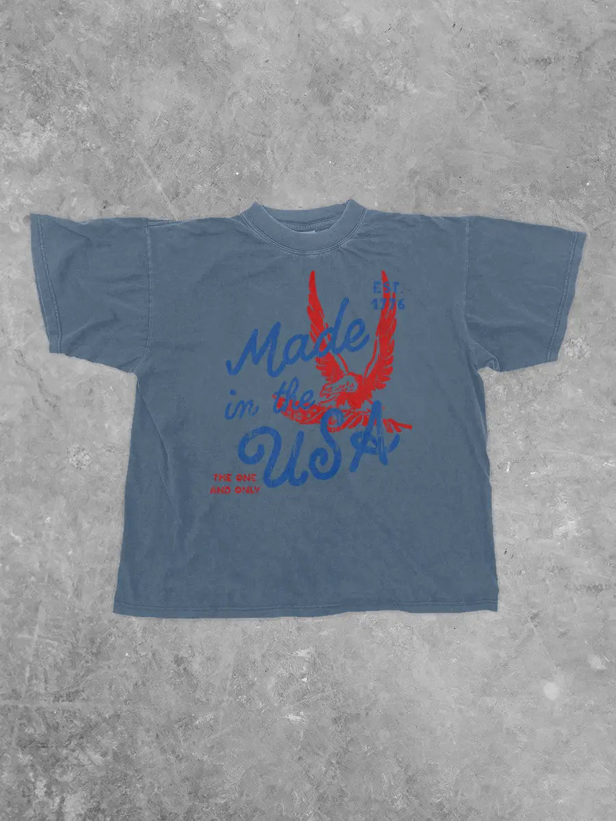 Made in the USA, Americana BC Boxy Cotton T-Shirt