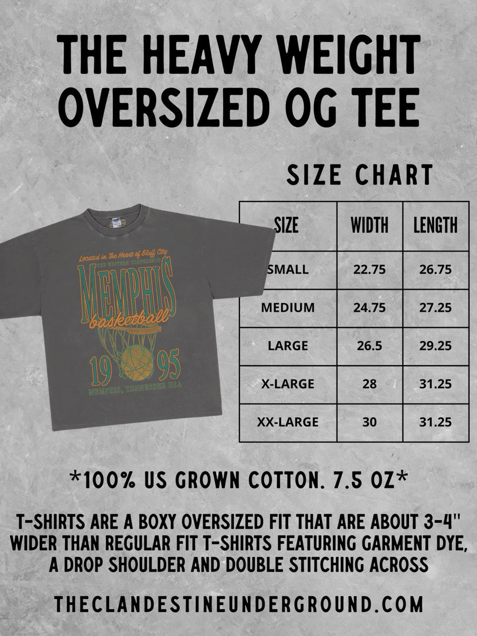 Underground Original Design: Memphis Basketball Boxy Oversized TShirt