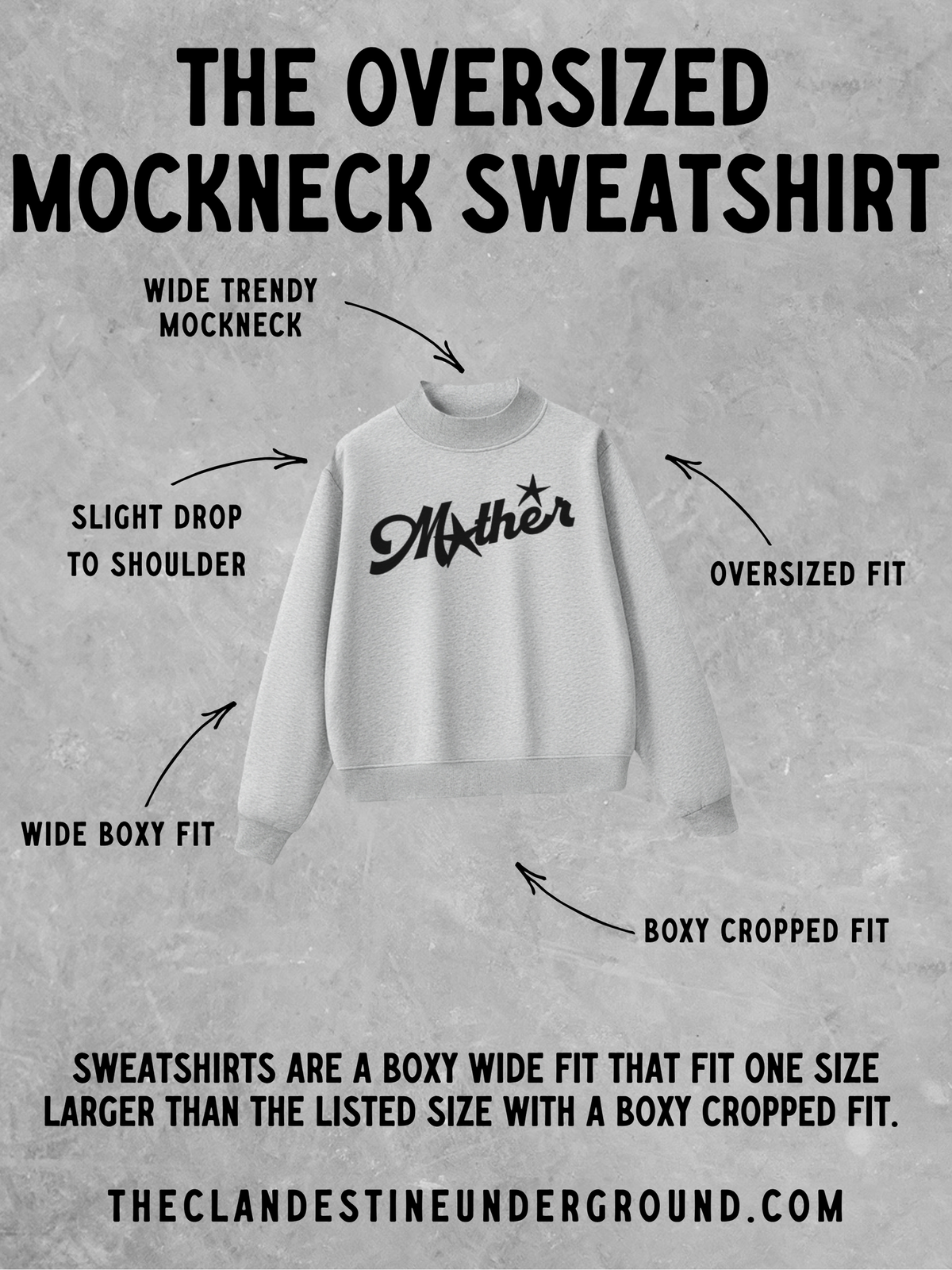 Boo! Puff Halloween Boxy Mockneck Sweatshirt