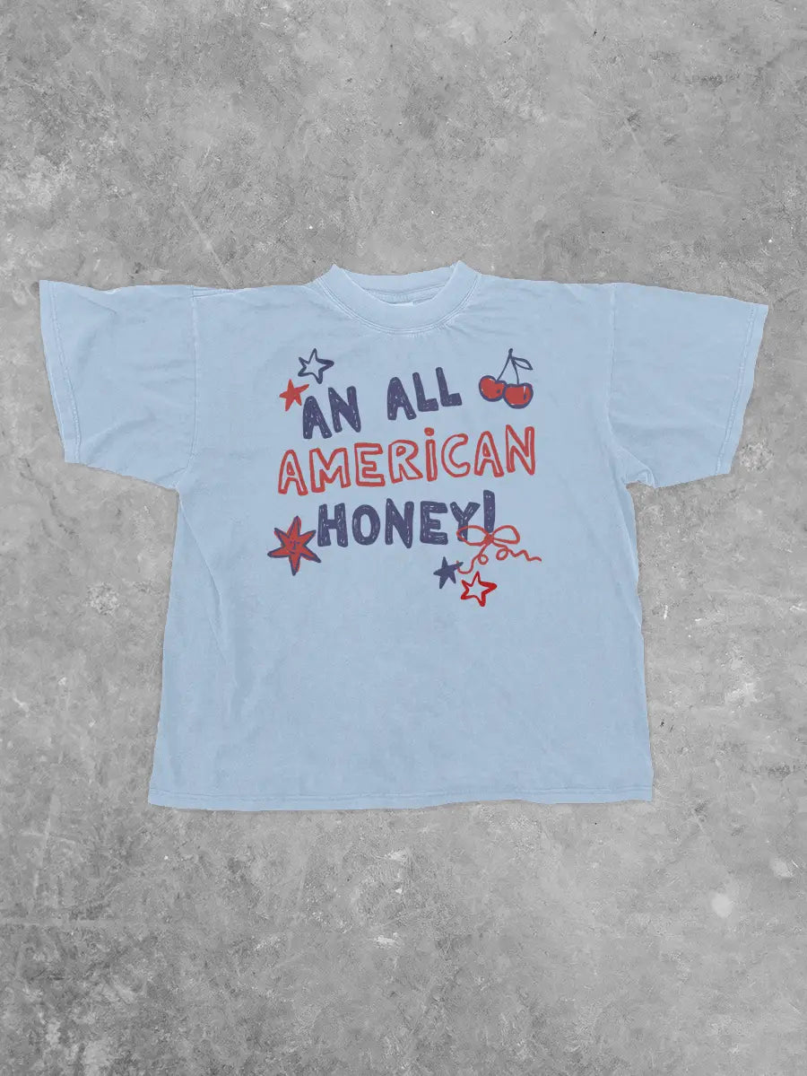 All American Honey, Summer BC Boxy Cotton T-Shirt