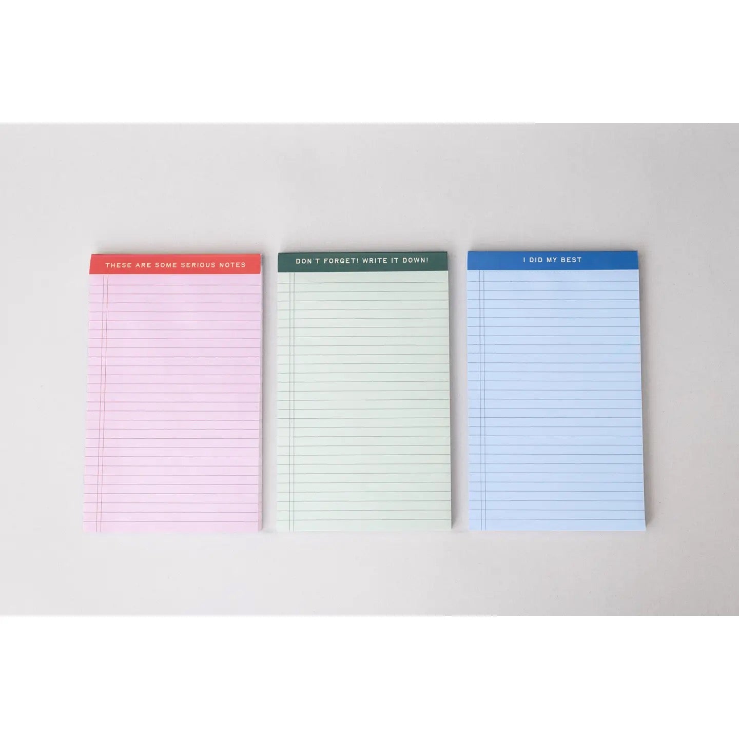 Multi color 3 Pack Legal Notepads