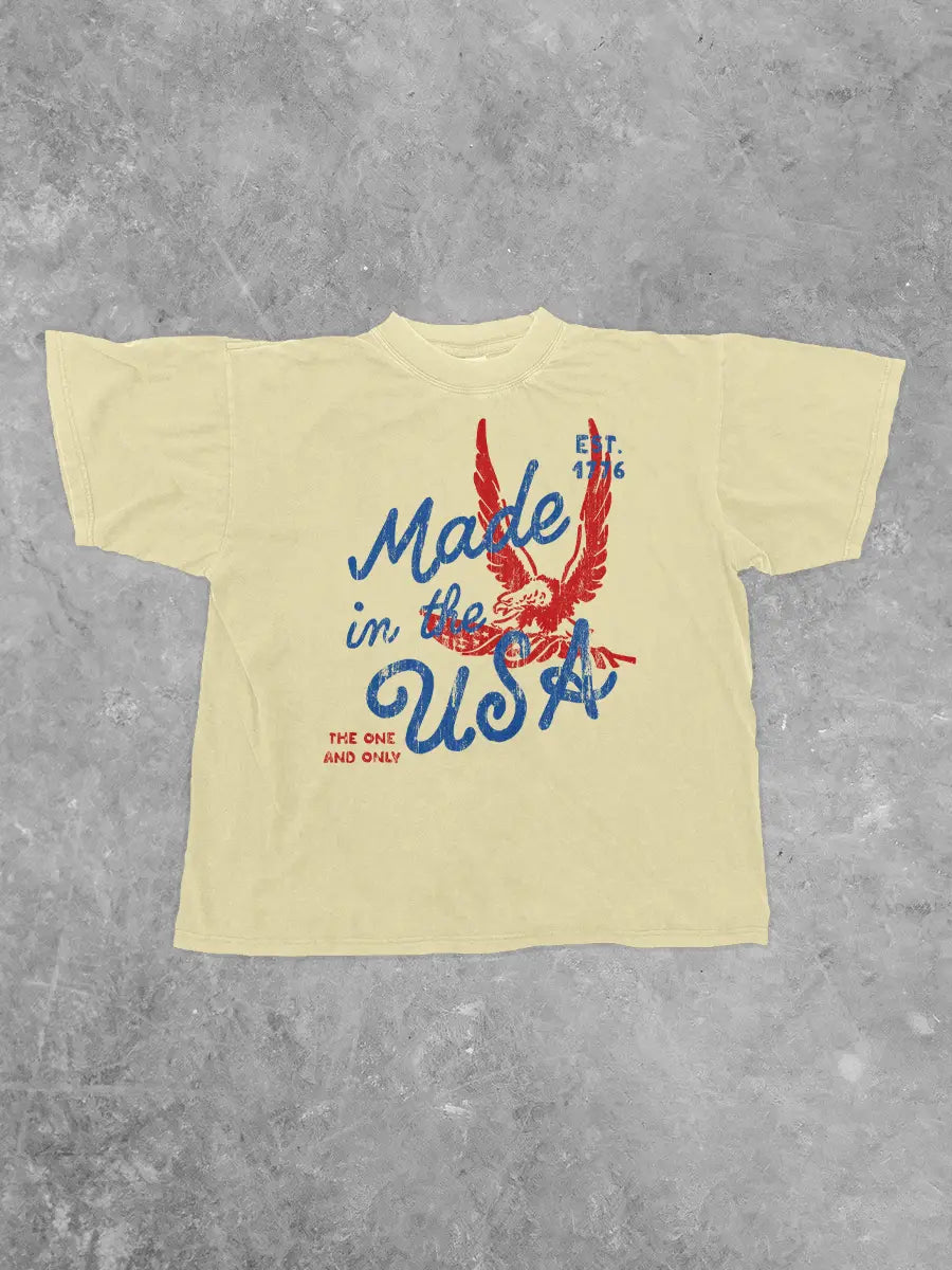 Made in the USA, Americana BC Boxy Cotton T-Shirt