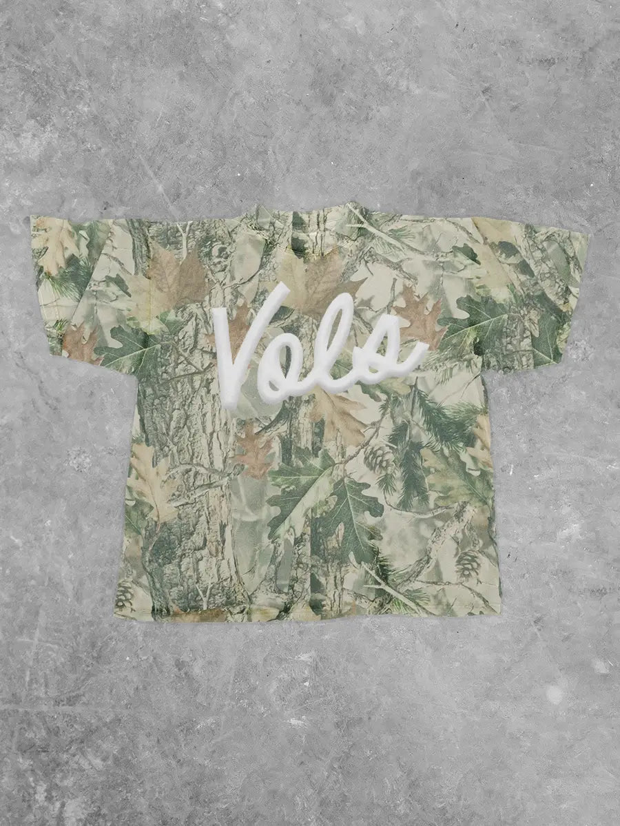 VOLS Cursive Lettering, Puff Camo Boxy TShirt