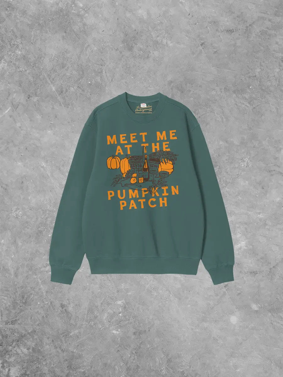 Underground Original Design: Meet Me at the Pumpkin Patch Boxy Cotton Sweatshirt