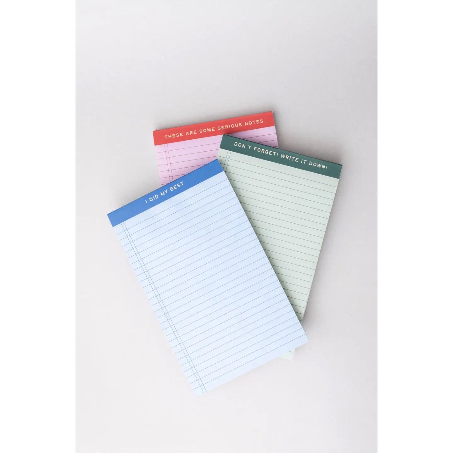 Multi color 3 Pack Legal Notepads