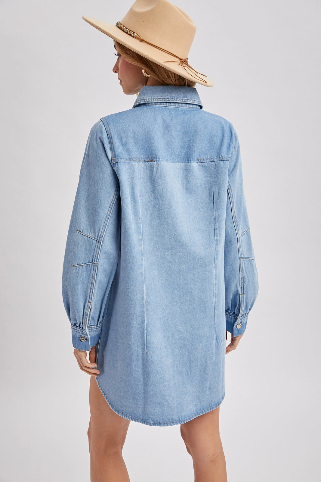 Denim Button Down Shirt Dress