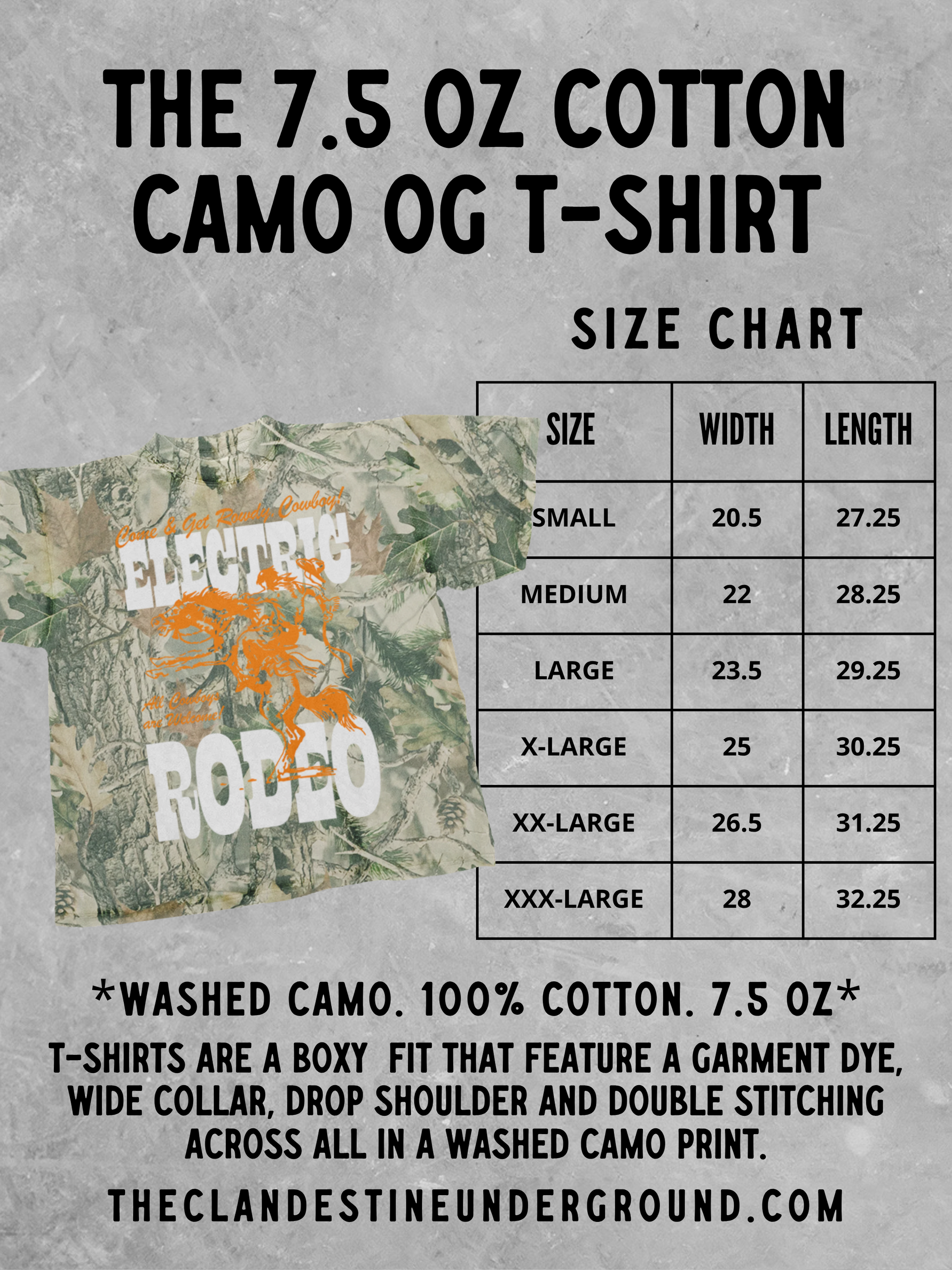 VOLS Western Lettering, Puff Camo Boxy TShirt