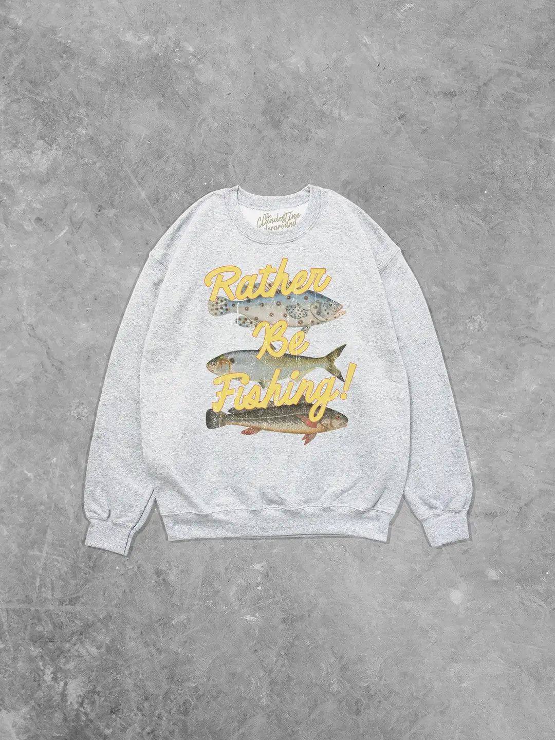 Rather Be Fishing, Summer Cotton Blend Gildan Sweatshirt