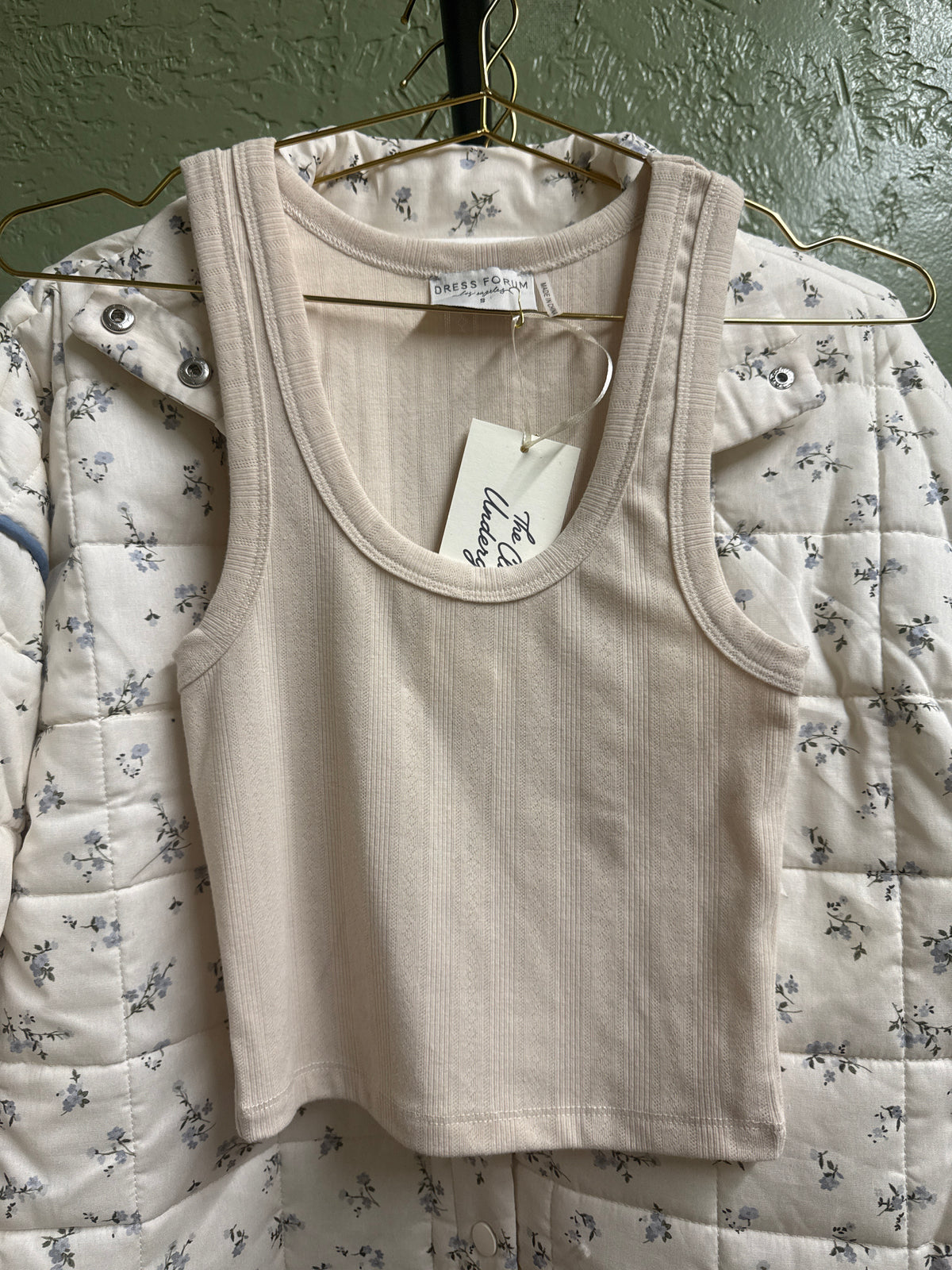 Scoop Neck Ivory Layering Tank