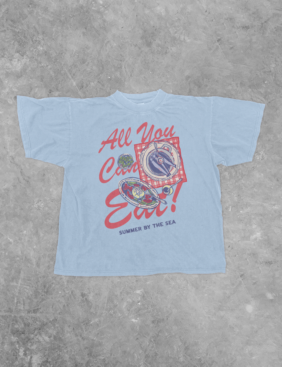 All You Can Eat,  Summer BC Boxy Cotton T-Shirt