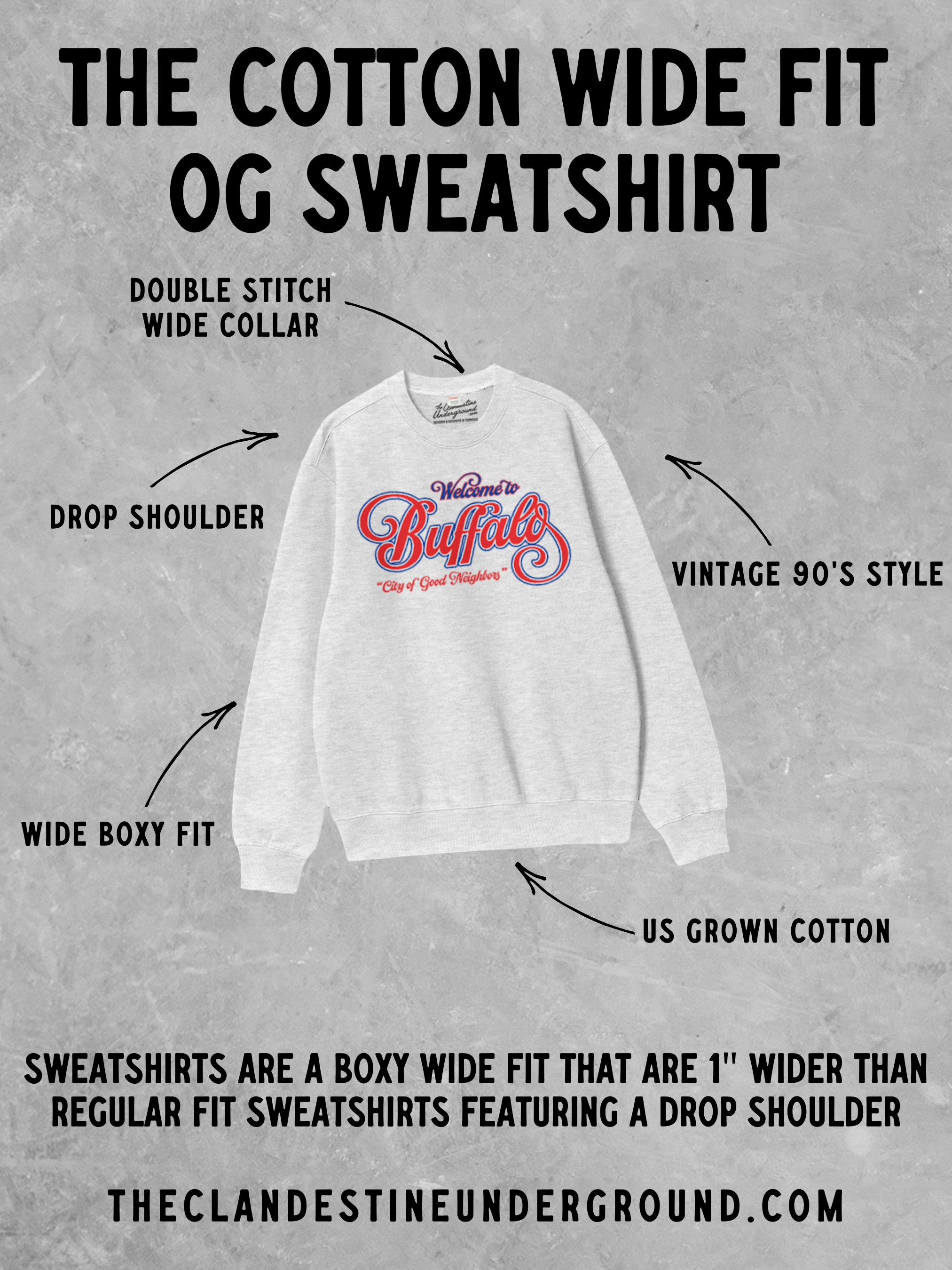 Underground Original Design: Bunch of Hocus Pocus Boxy Cotton Sweatshirt