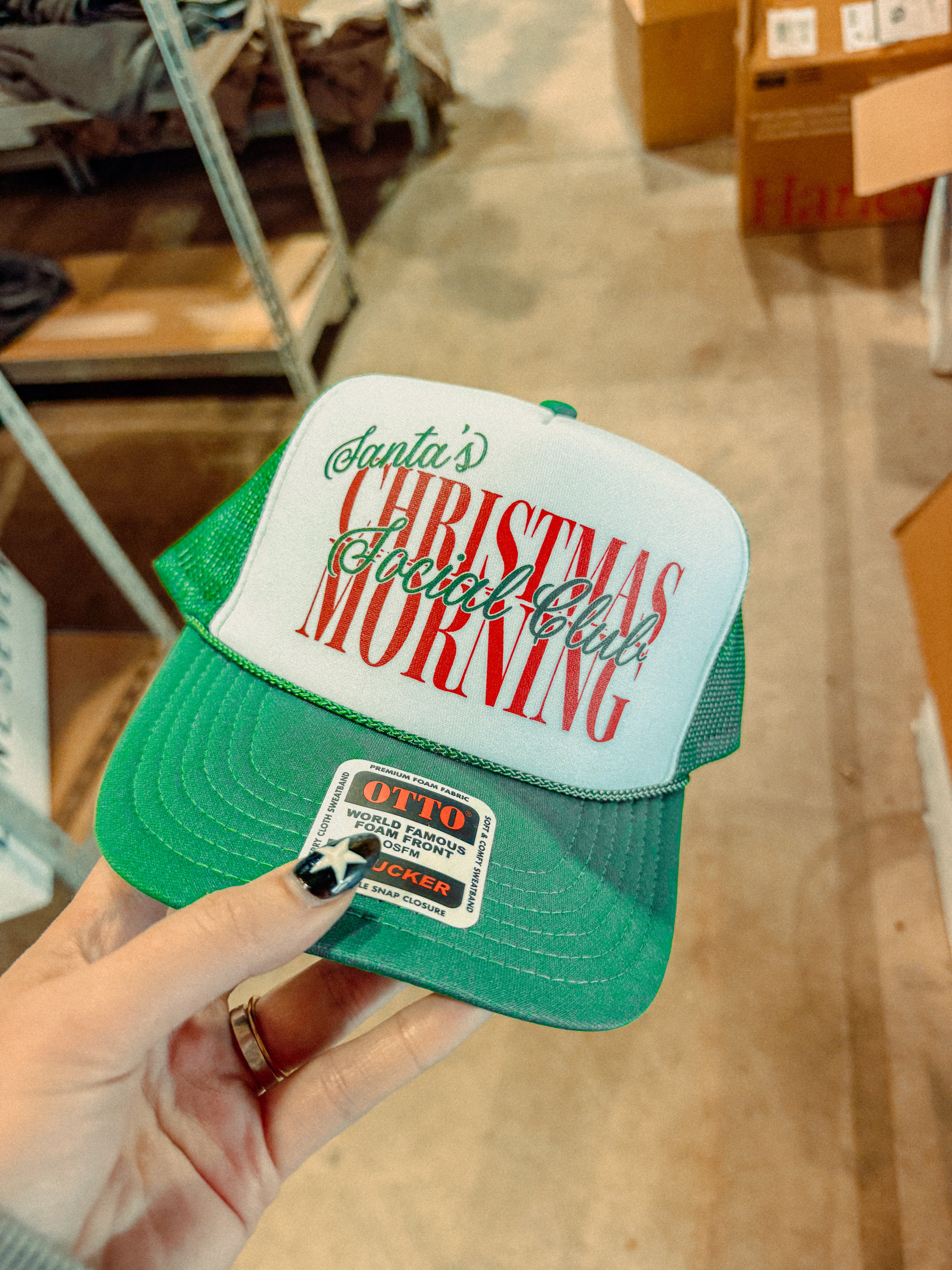 Underground Original Design: Santa's Christmas Morning Social Club Trucker Hat