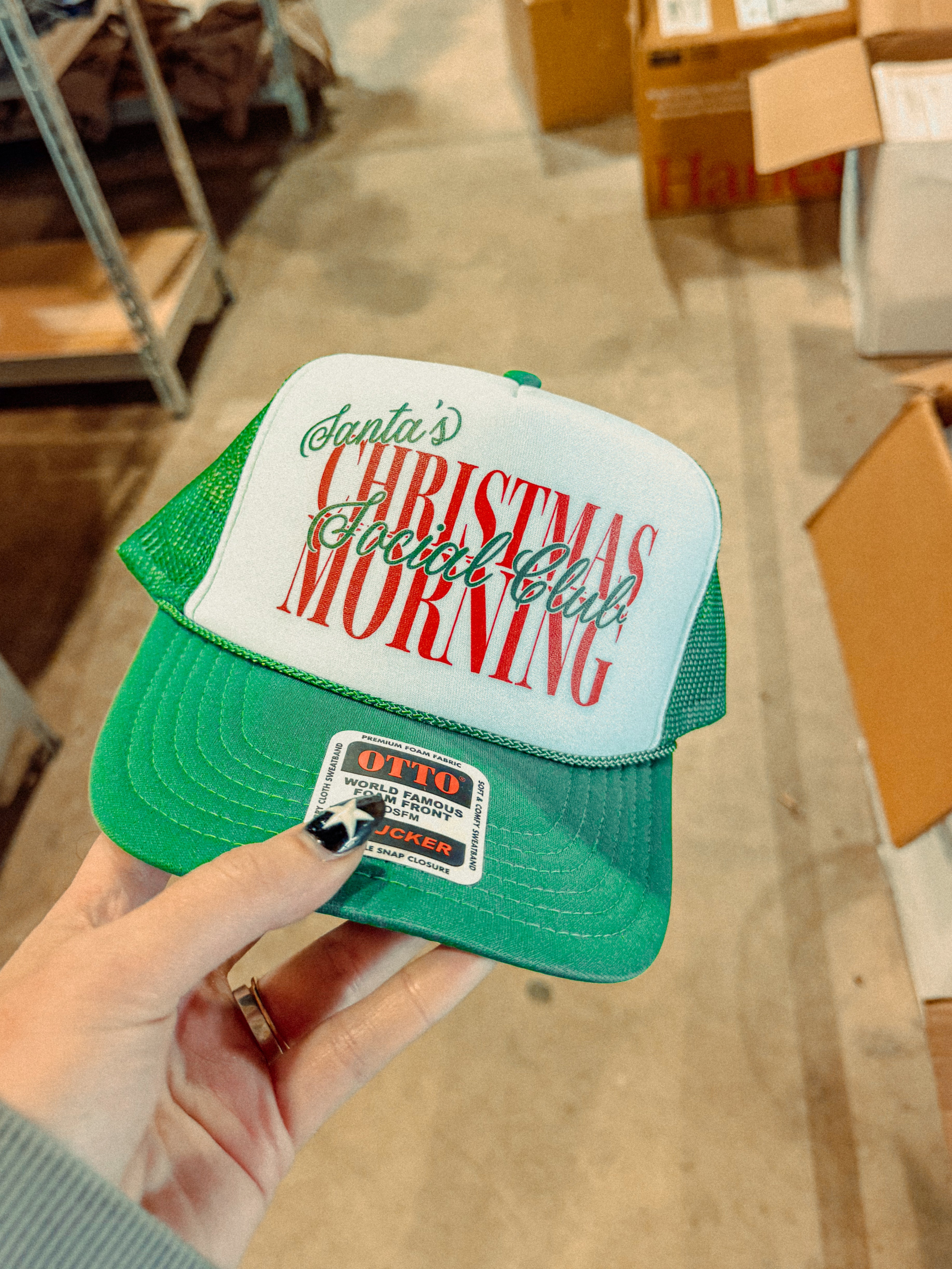 Underground Original Design: Santa's Christmas Morning Social Club Trucker Hat