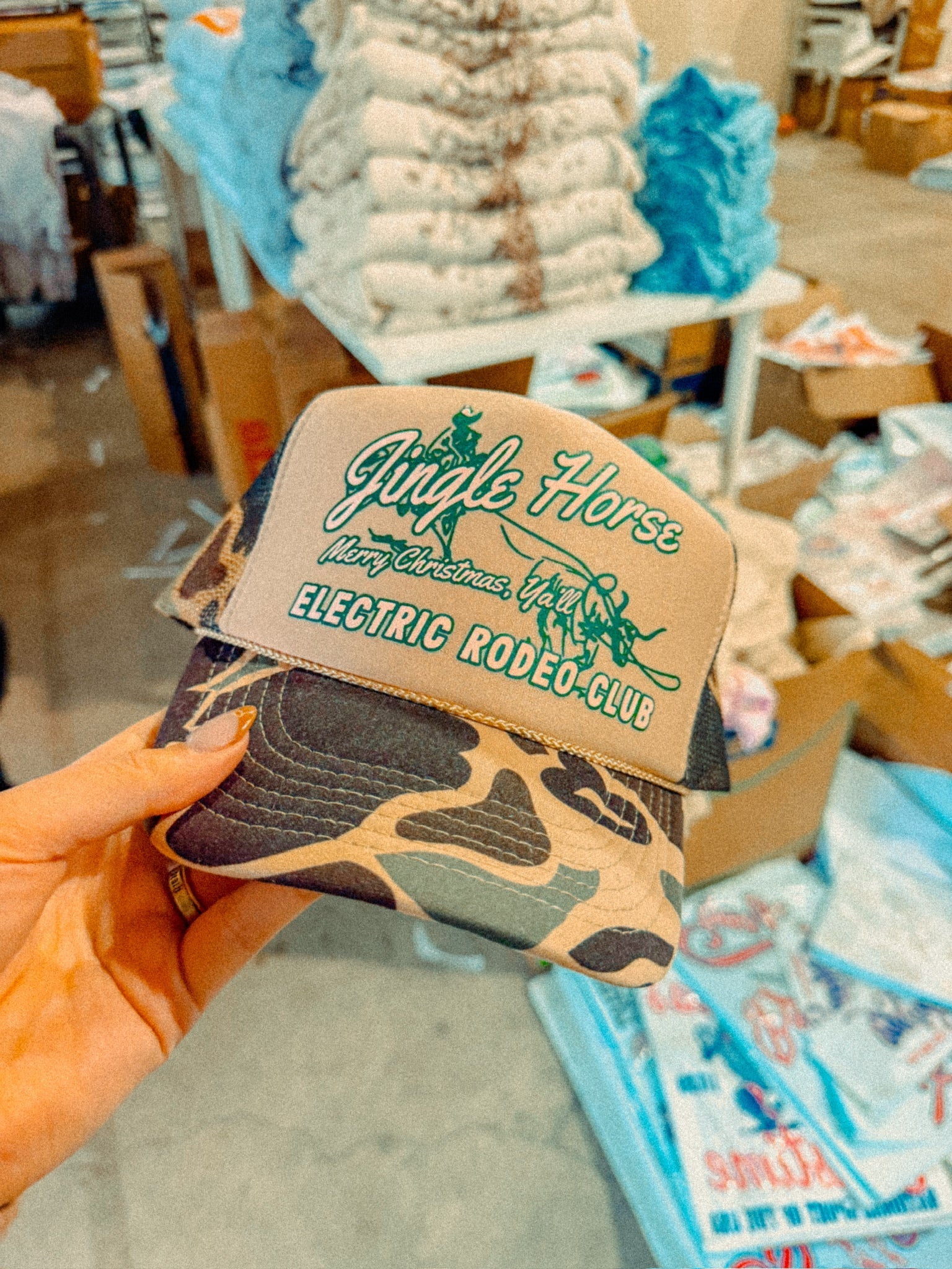 Underground Original Design: Jingle Horse Rodeo, Christmas Trucker Hat