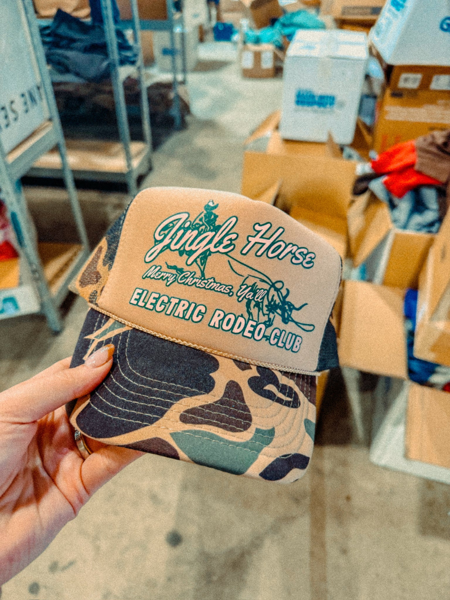 Underground Original Design: Jingle Horse Rodeo, Christmas Trucker Hat