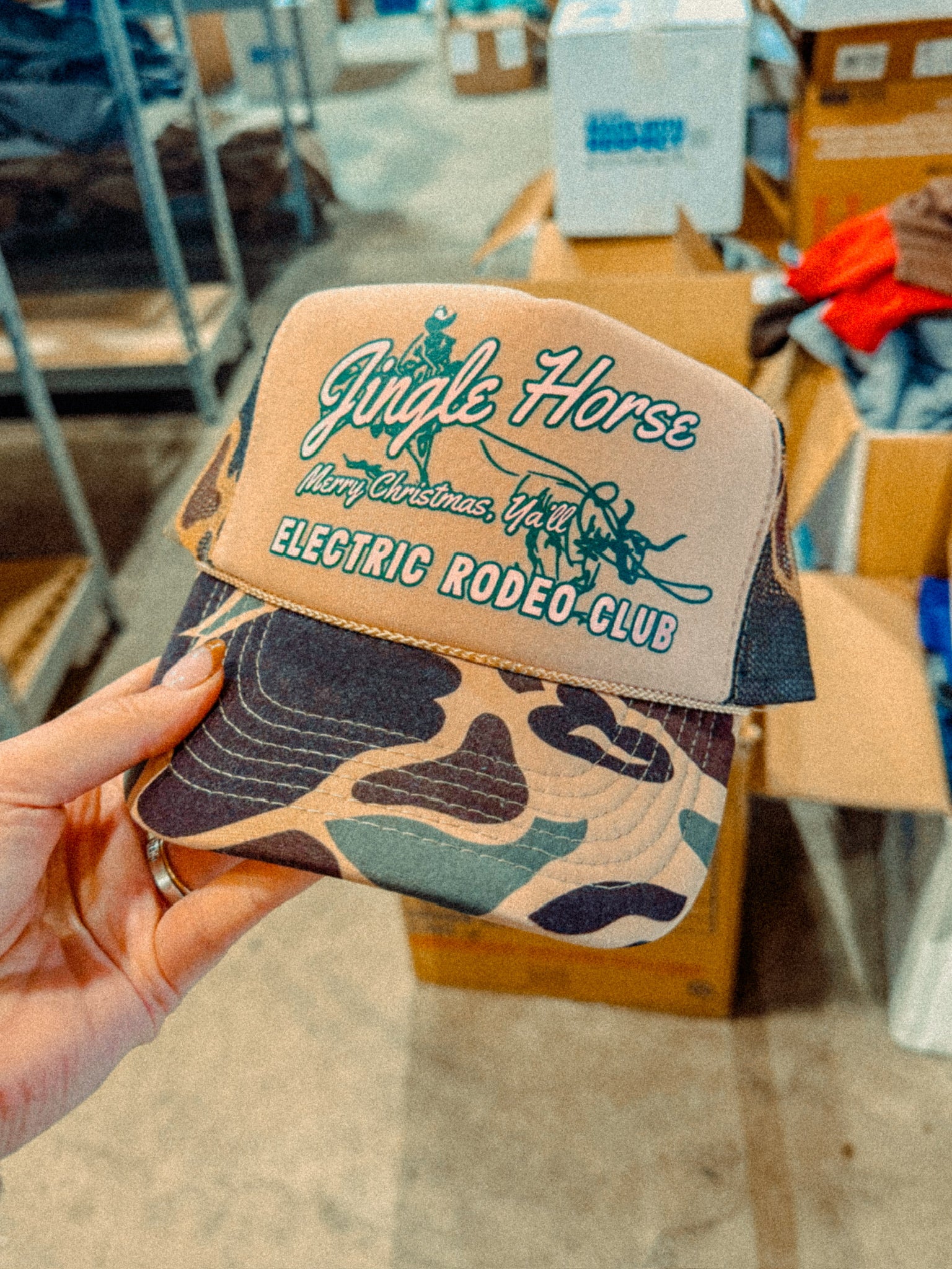 Underground Original Design: Jingle Horse Rodeo, Christmas Trucker Hat