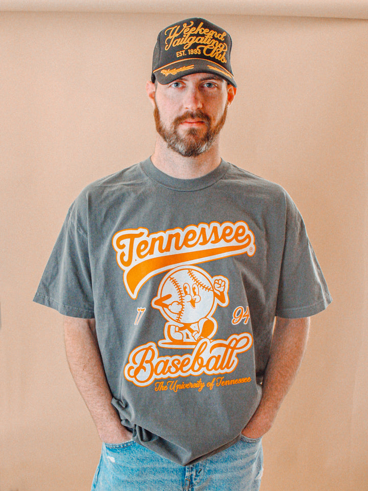 Underground Original Design: Tennessee Volunteers Baseball Cartoon Oversized TShirt