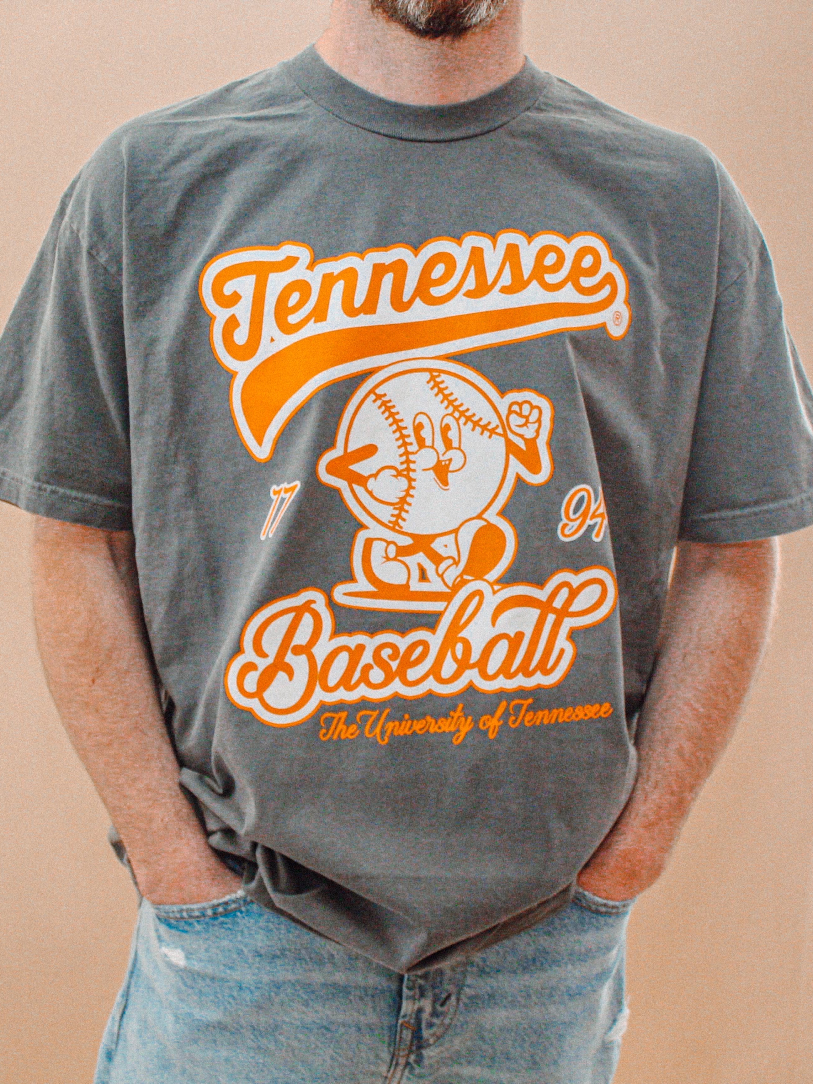Underground Original Design: Tennessee Vols Baseball Cartoon Boxy Cotton TShirt
