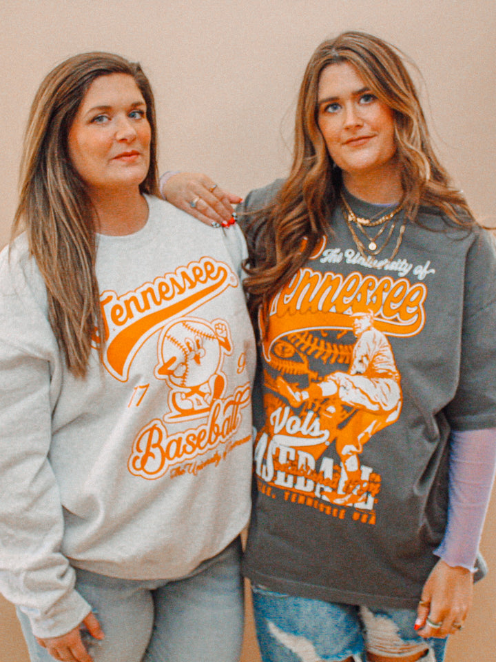 Underground Original Design: Tennessee Vols Baseball Cartoon Oversized 90s Sweatshirt