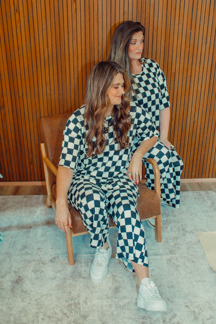 Cozy Check Print Two Piece Set | Regular & Curvy