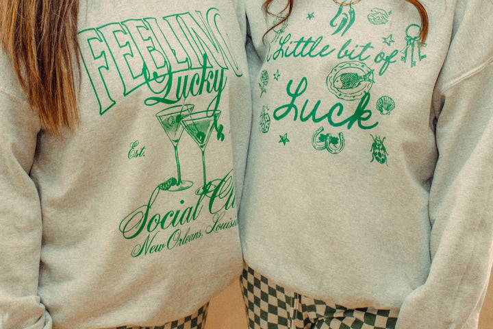 Underground Original Design: Feeling Lucky NOLA Social Club Oversized 90's Sweatshirt