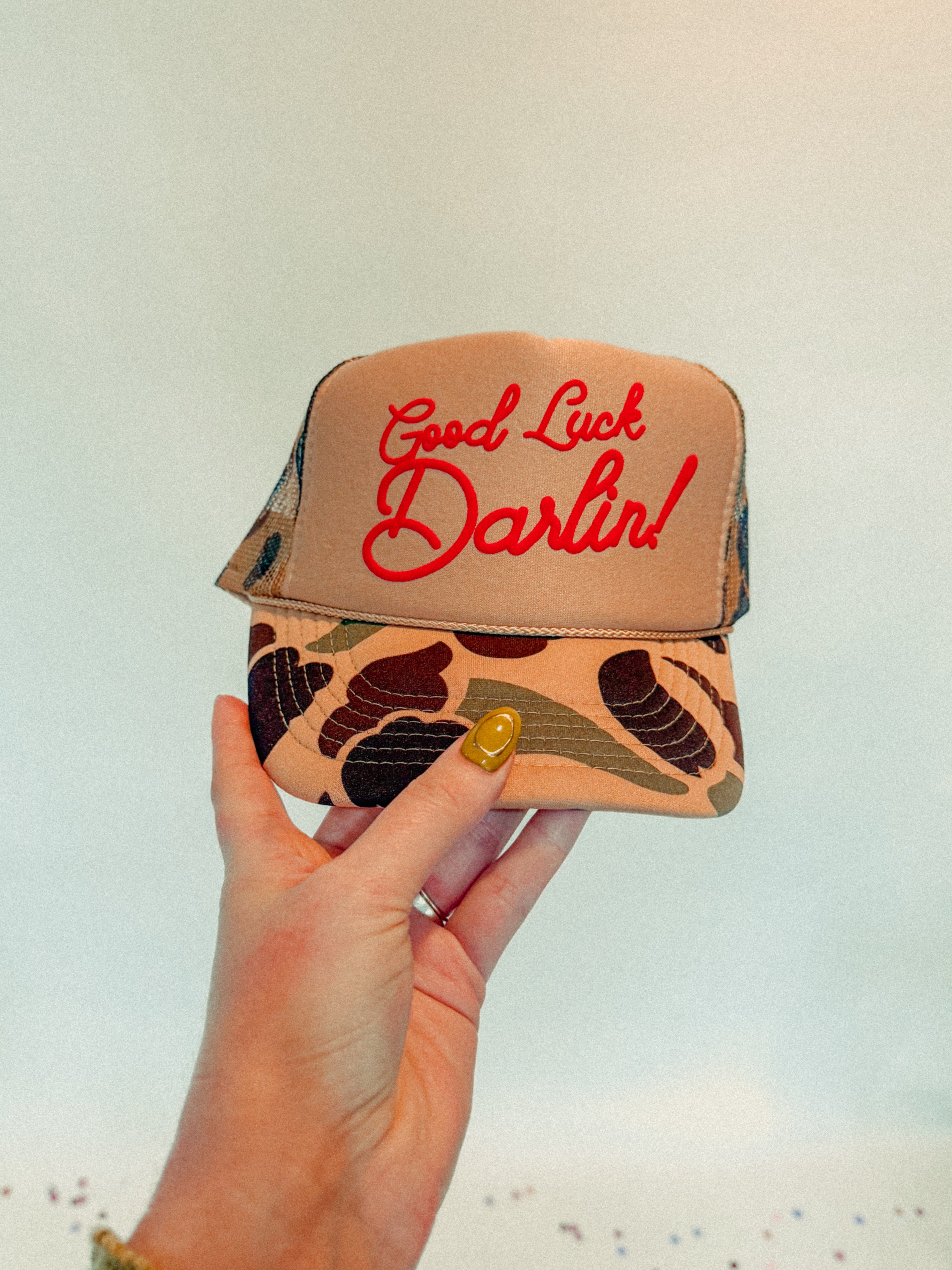 Underground Original Design: Good Luck Darlin!, Puff Western Trucker Hat