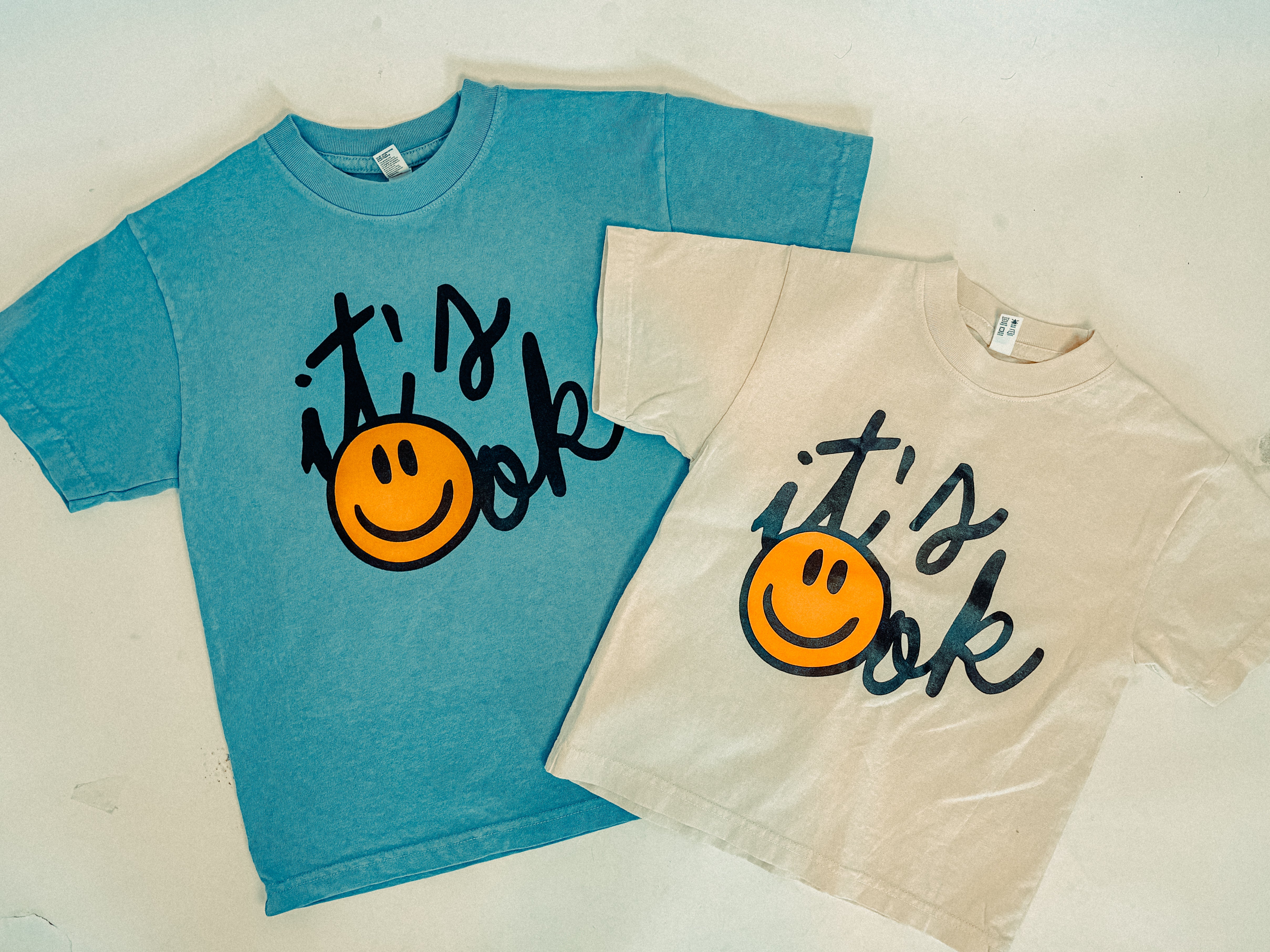 Underground Original Design: * KIDS * It's Ok Smile Boxy Cotton Kids T-Shirt