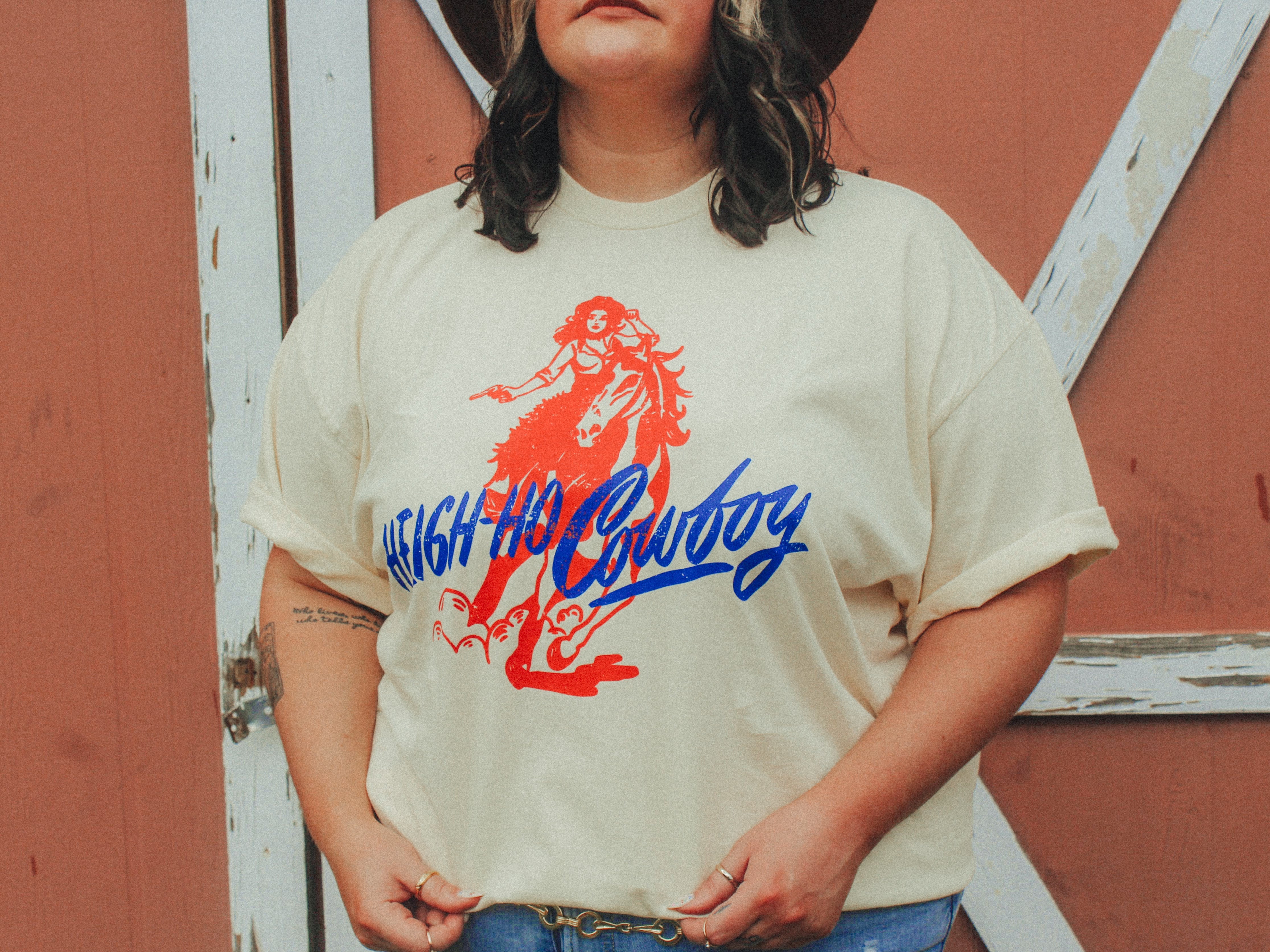 Underground Original Design: Heigh-Ho-Cowboy, Western Oversized TShirt