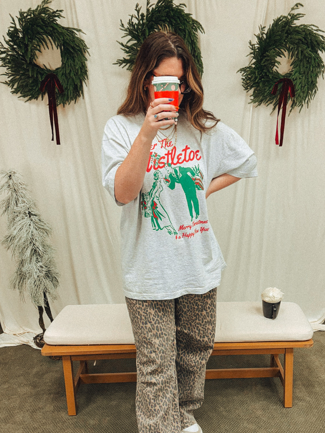 Underground Original Design: See You under the Mistletoe, Holiday Boxy Cotton T-Shirt