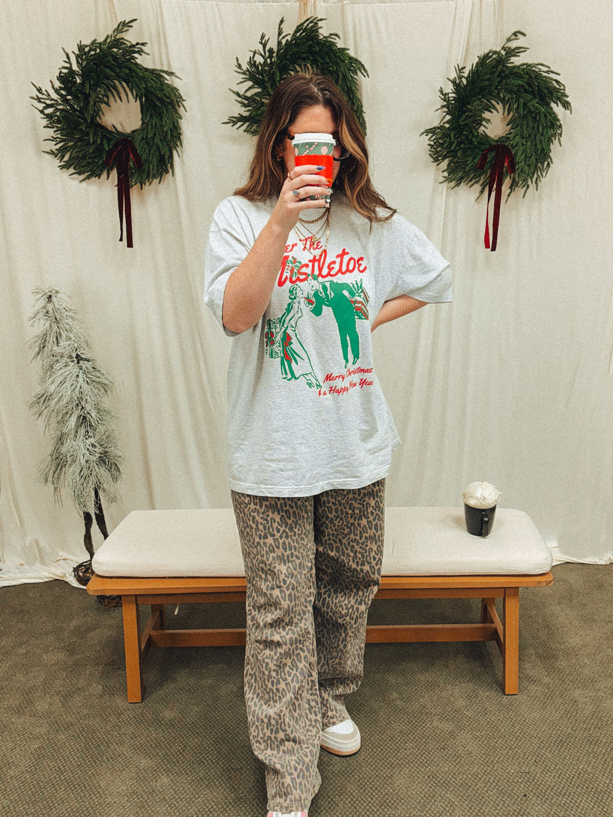 Underground Original Design: See You under the Mistletoe, Holiday Boxy Cotton T-Shirt