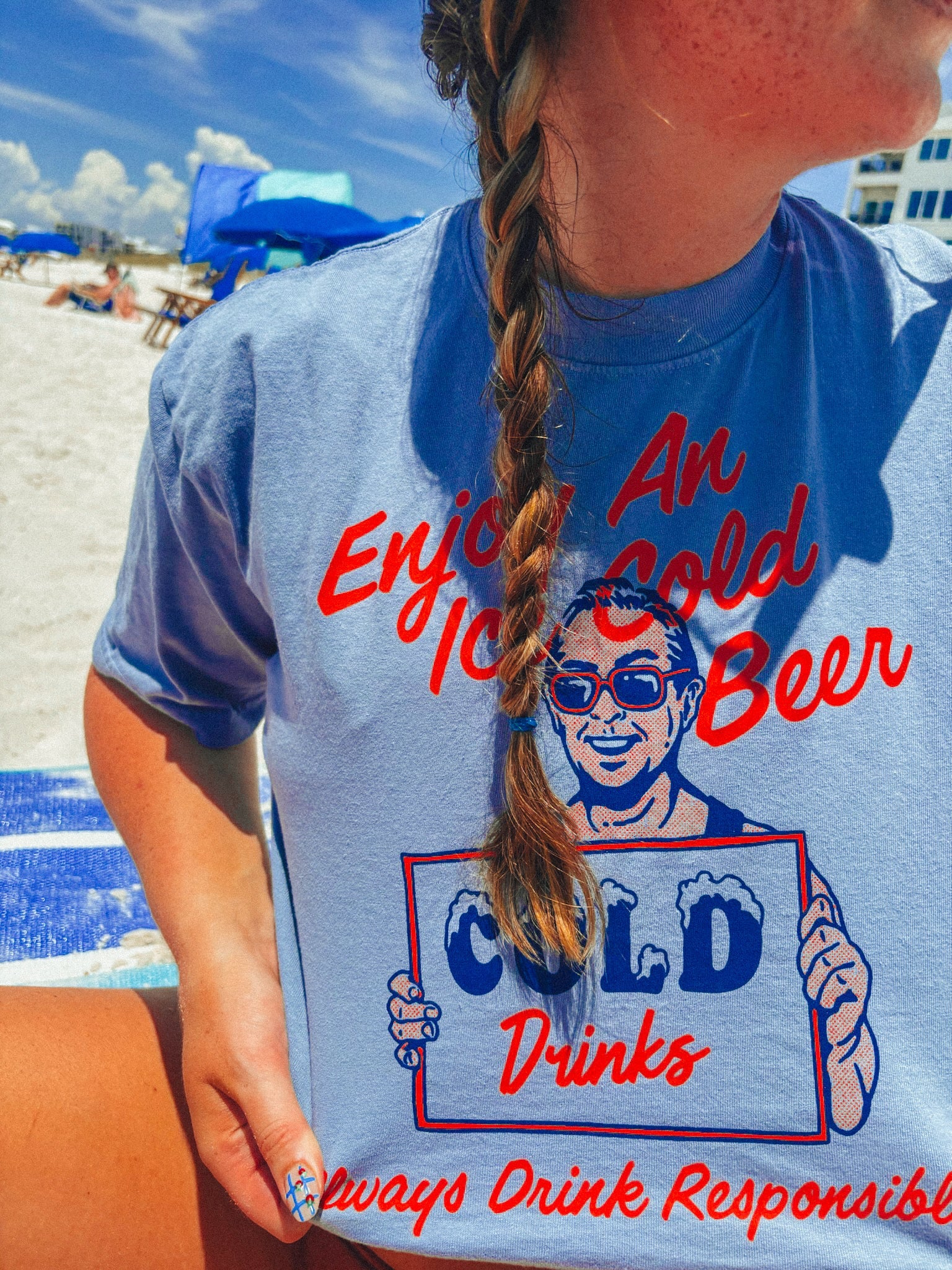 Underground Original Design: Enjoy An Iced Cold Beer Cropped T-Shirt