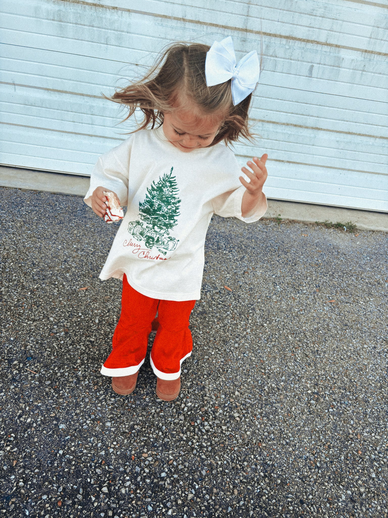 * KIDS *  Merry Christmas Tree Boxy T-Shirt